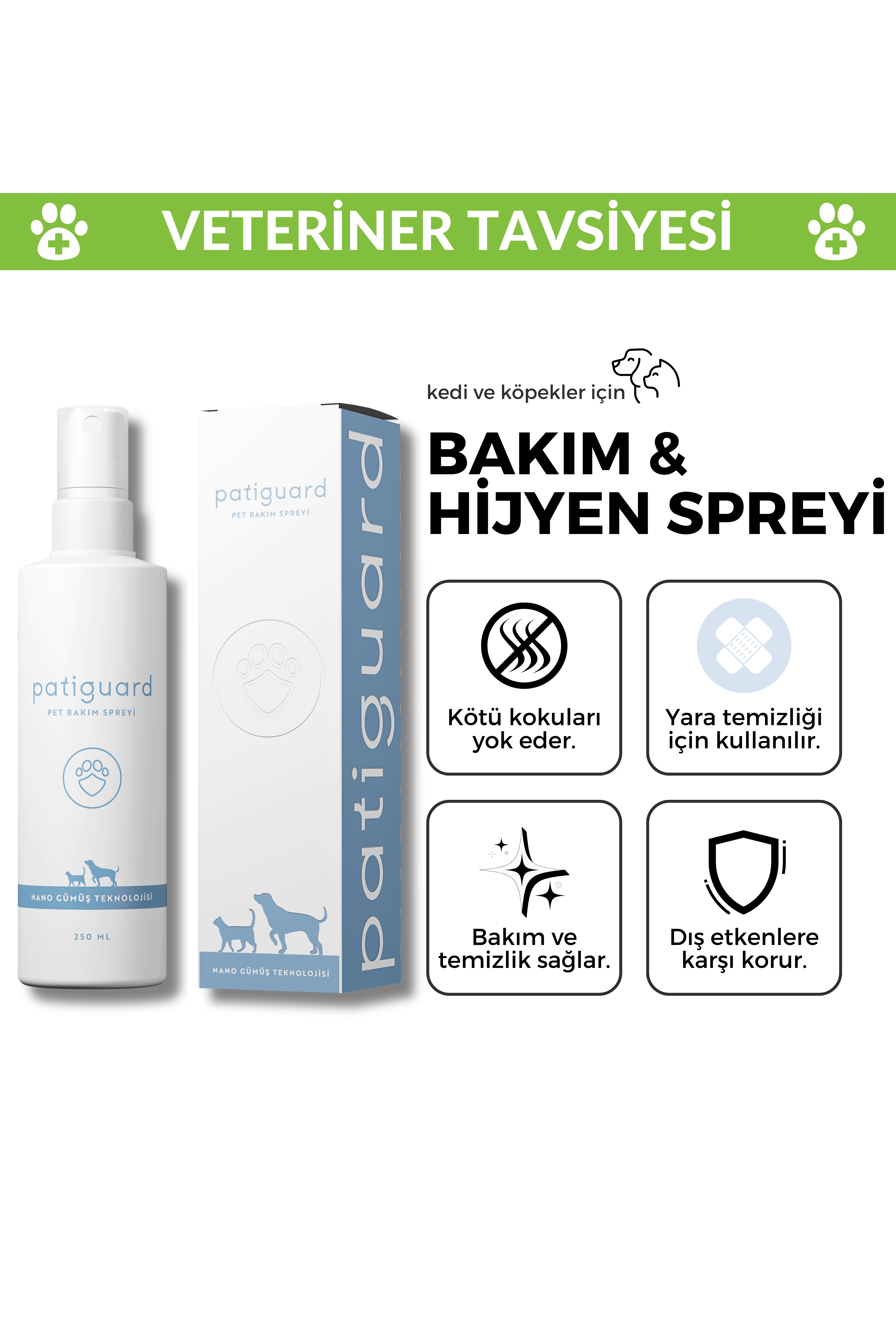 Patiguard Nano Gümüş Bakım Spreyi 250ML