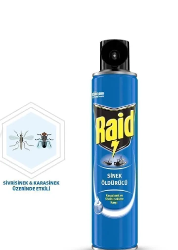 Raid Sinek Öldürücü Sprey, 300ml (SİVRİSİNEK VE KARASİNEKLERE KARŞI)