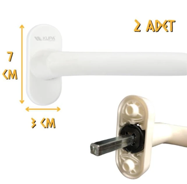 Kupa PVC Pimapen Pencere-Kapı Kolu - 2 Adet