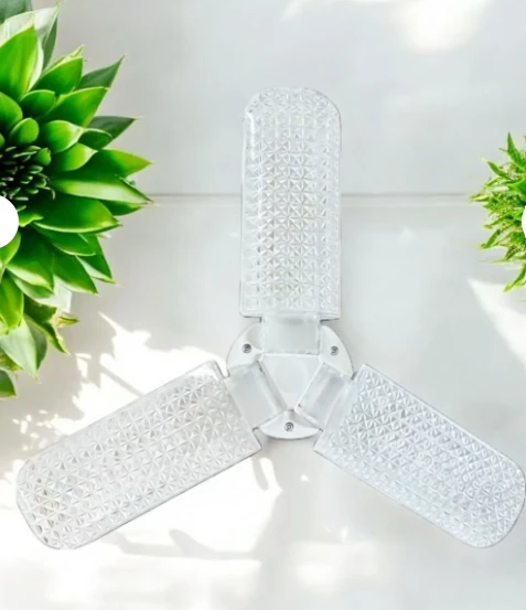 VOLEMİ 3 Kanatlı Kristal LED Ampul 90° Katlanabilir Enerji Tasarruflu Ultra Parlak Aydınlatma 45W