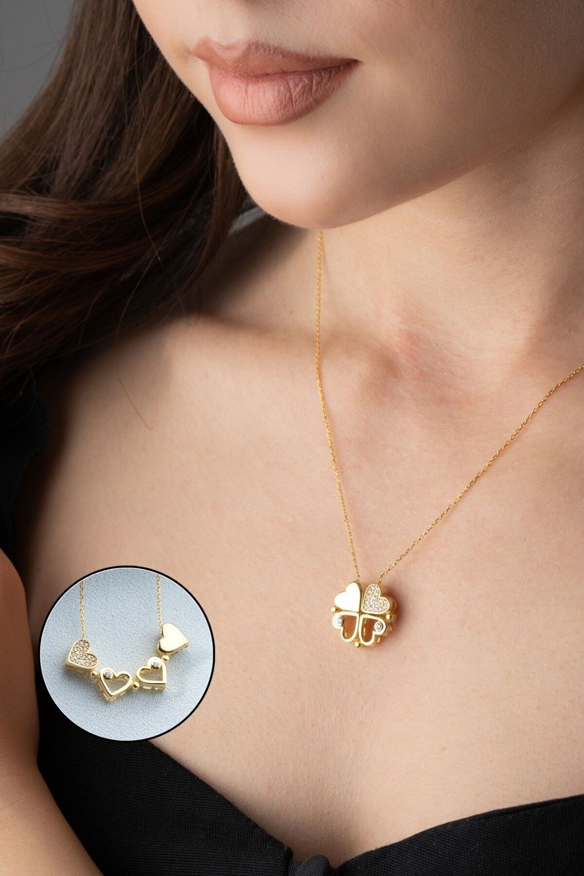 Gümüş Mıknatıslı Kalp Kolye