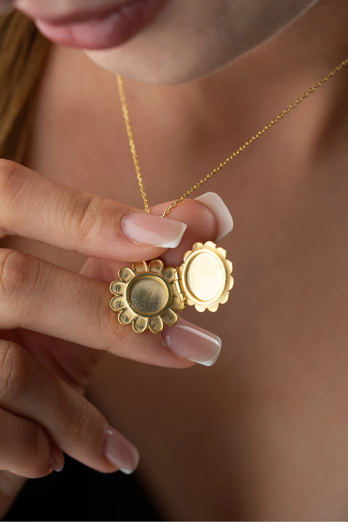 Gümüş Resimlik Papatya Kolye