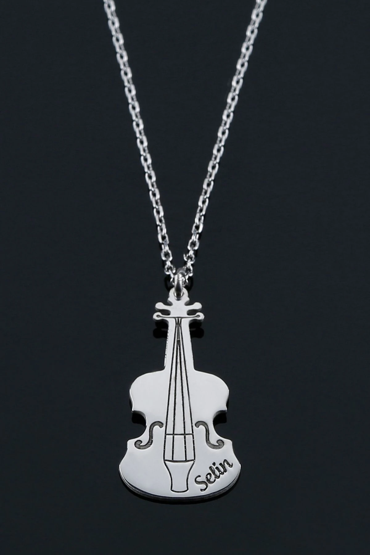 Gümüş Keman Kolye