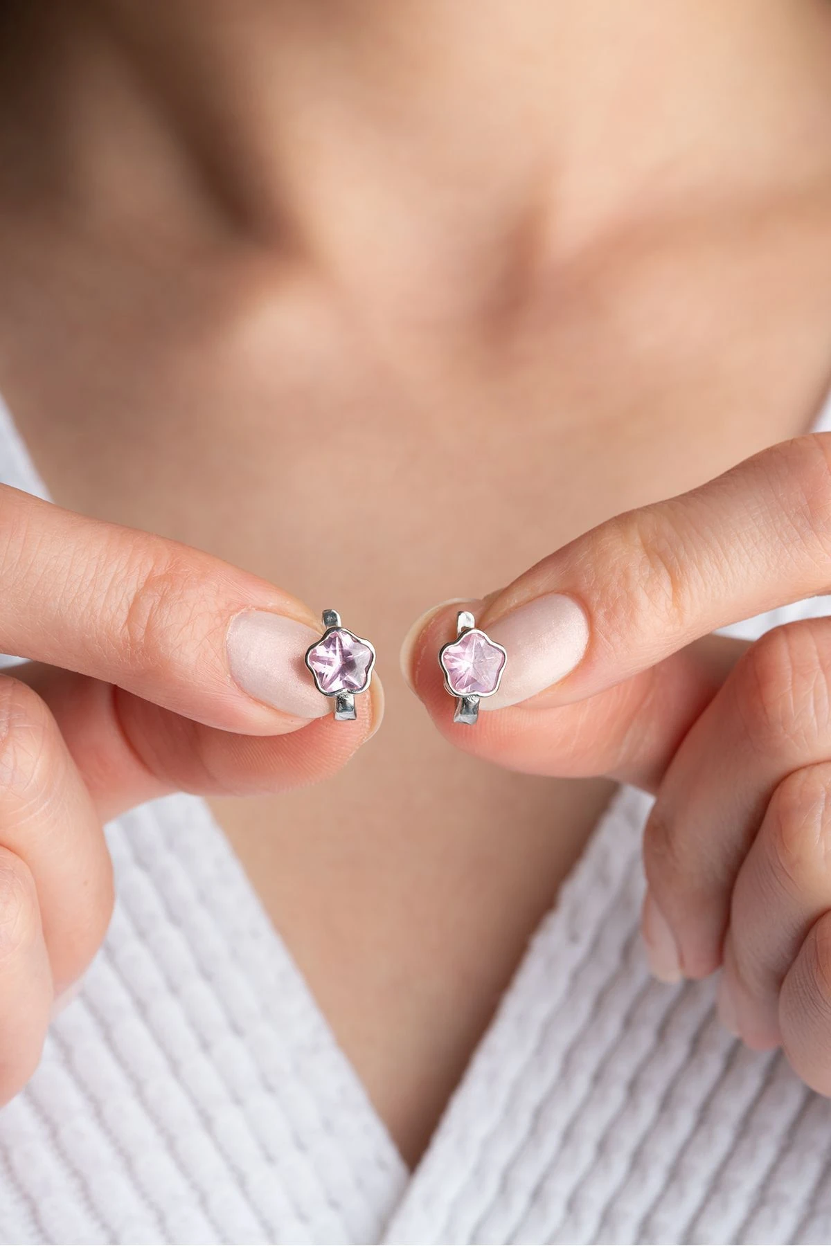 Gümüş Yıldız Minik Küpe