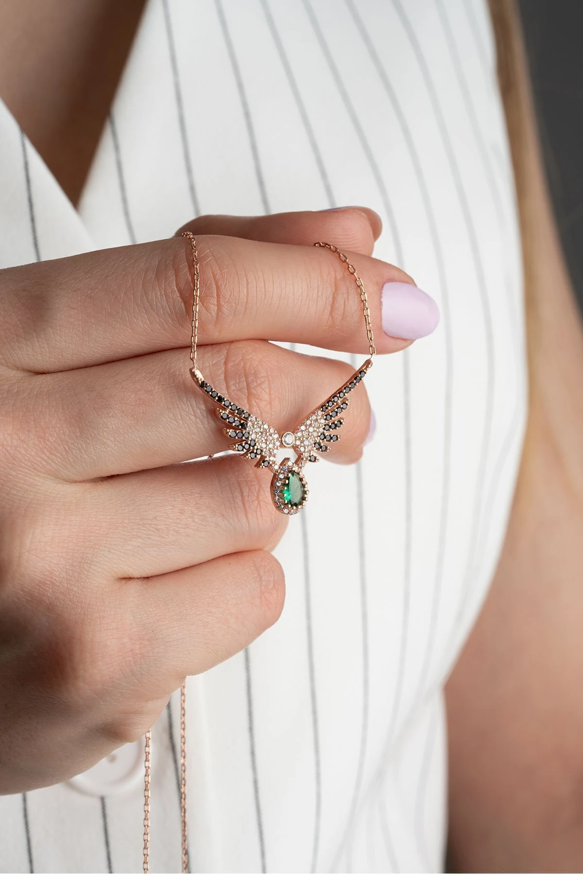 Gümüş Kanat Kolye