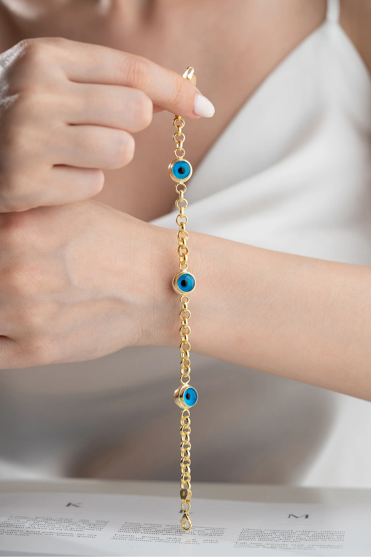 Gümüş Nazar Göz Bileklik