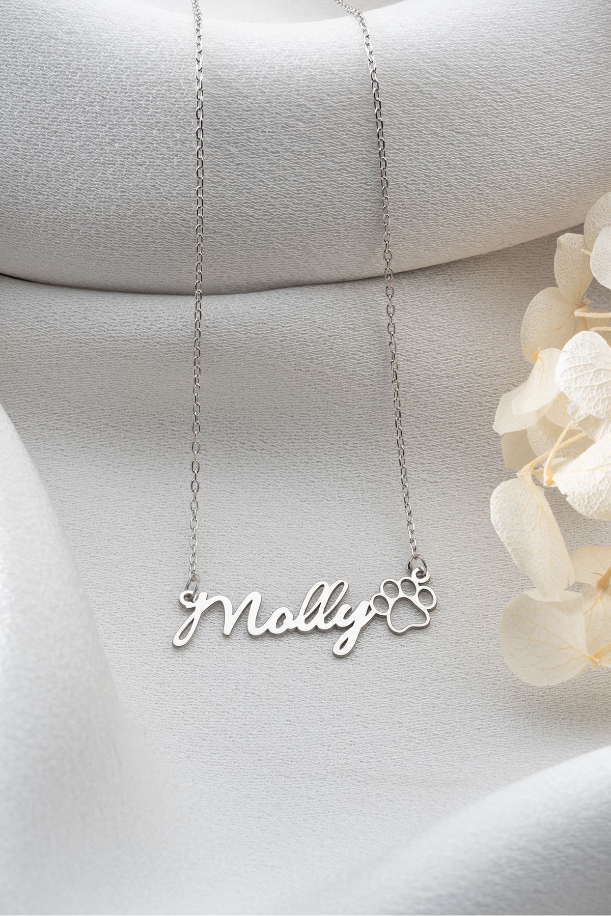 Gümüş İsimli Pati Kolye