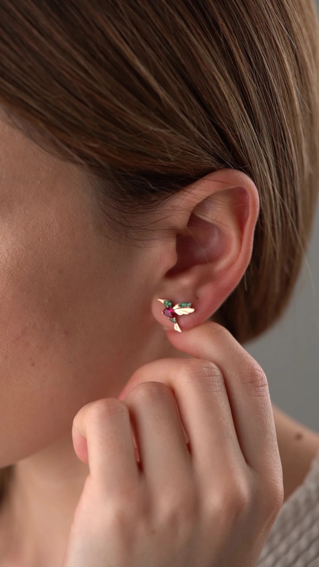 Gümüş Arı Kuşu Küpe