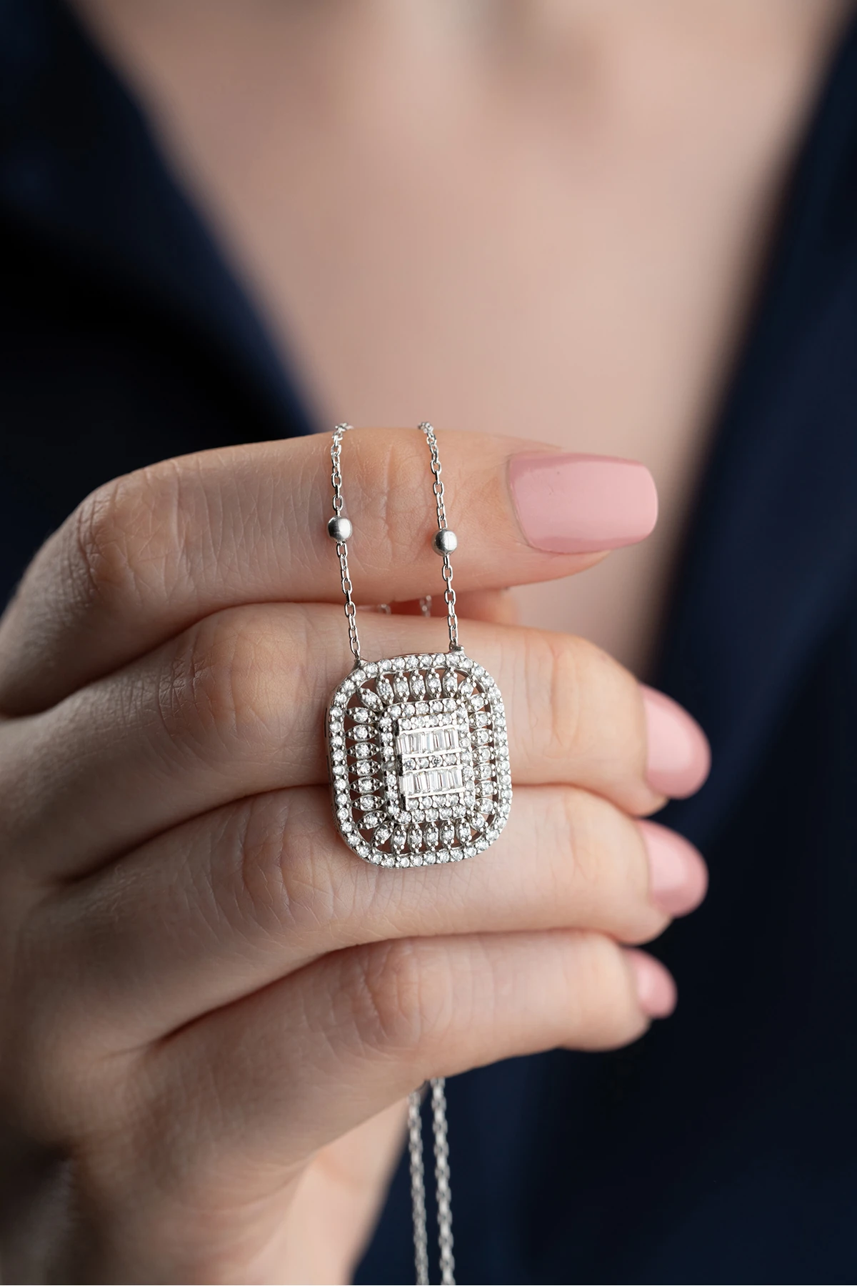 Gümüş Baget Kolye