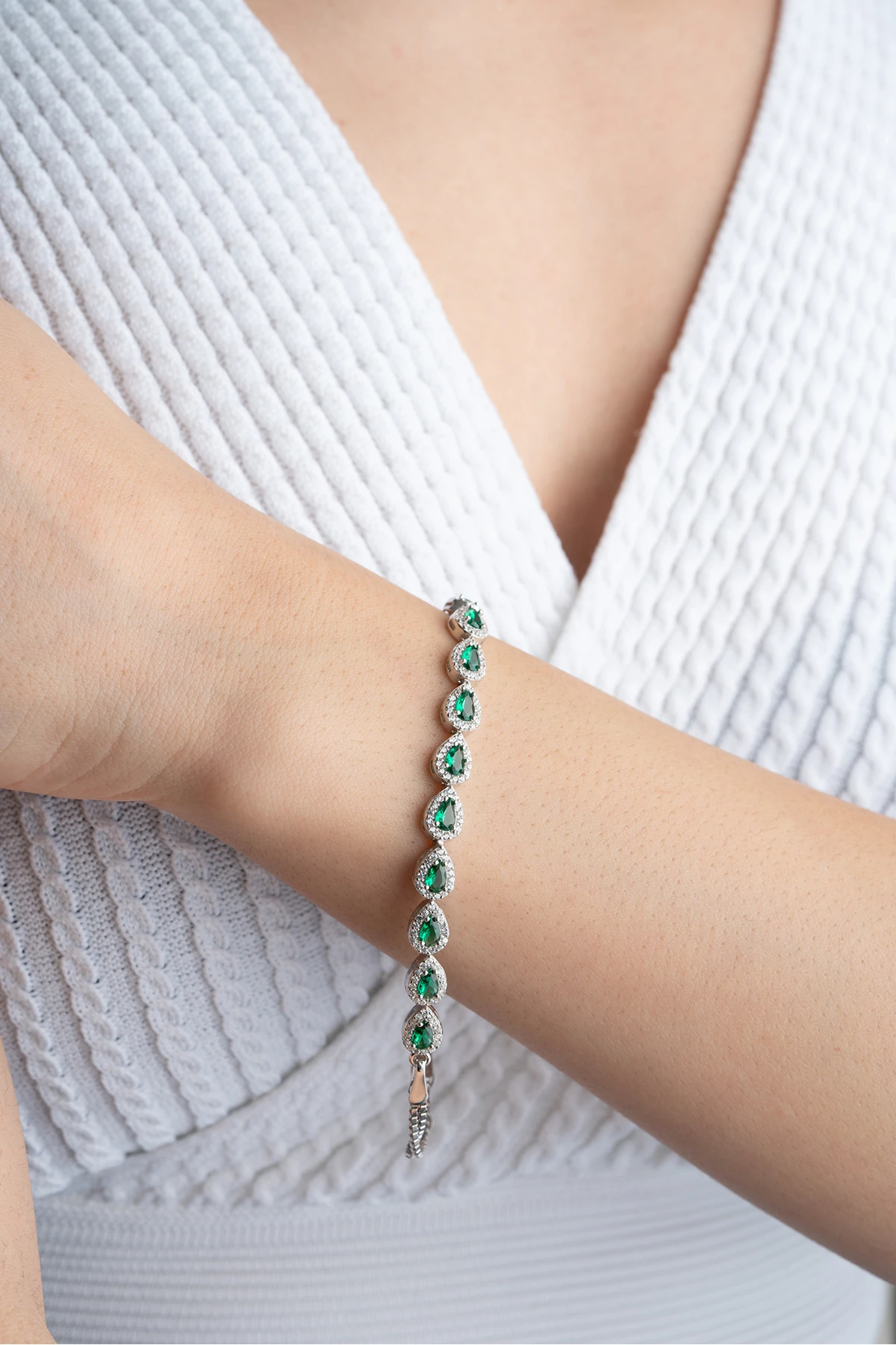 Gümüş Damla Model Suyolu Bileklik