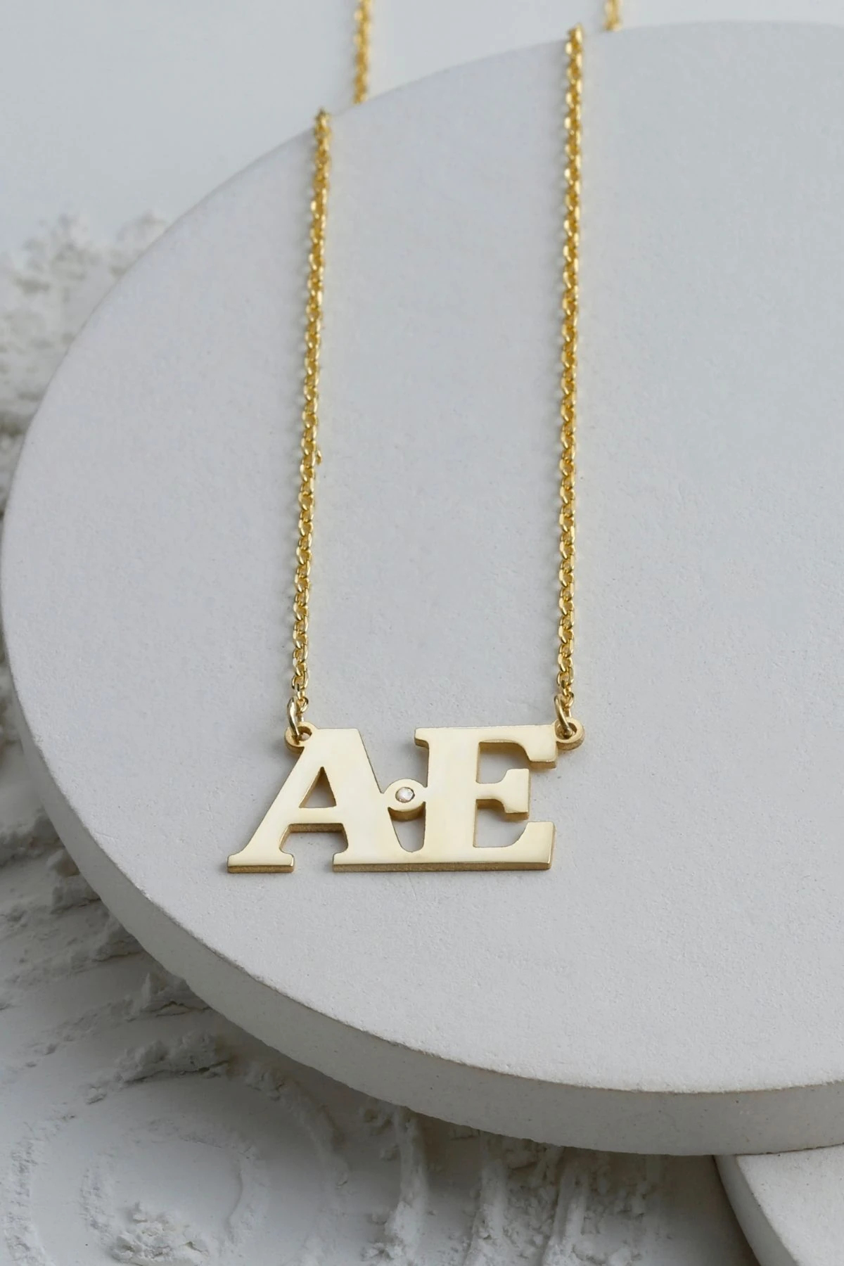 Gümüş Harfli Tektaş Kolye