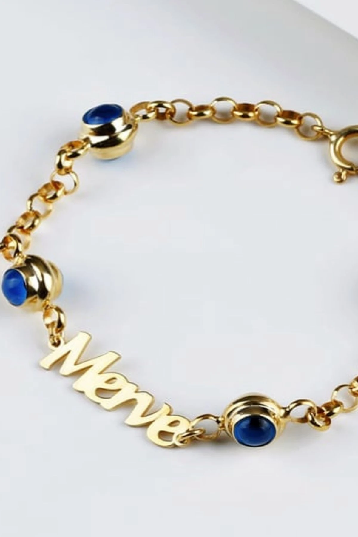 Gümüş Isimli Göz Nazarlı Bileklik