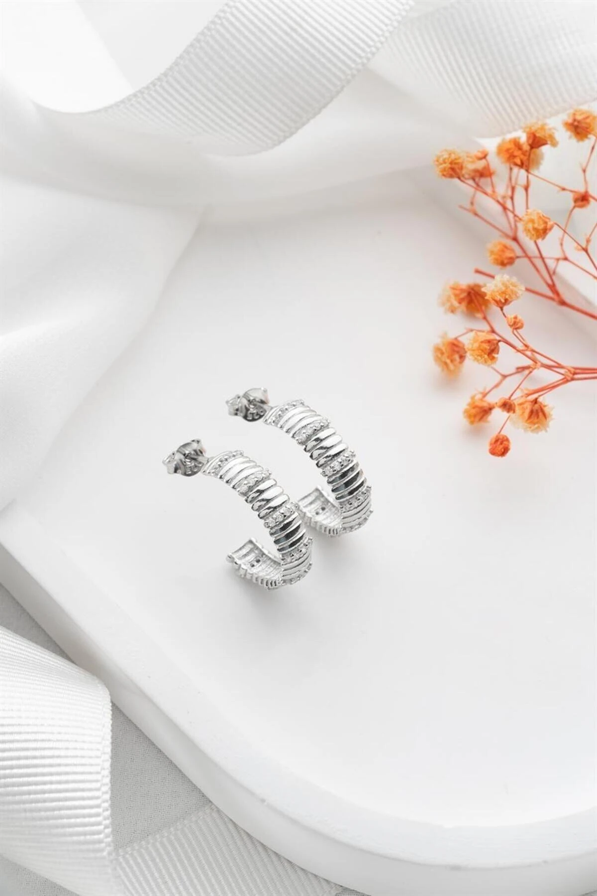 Halka Gümüş Küpe