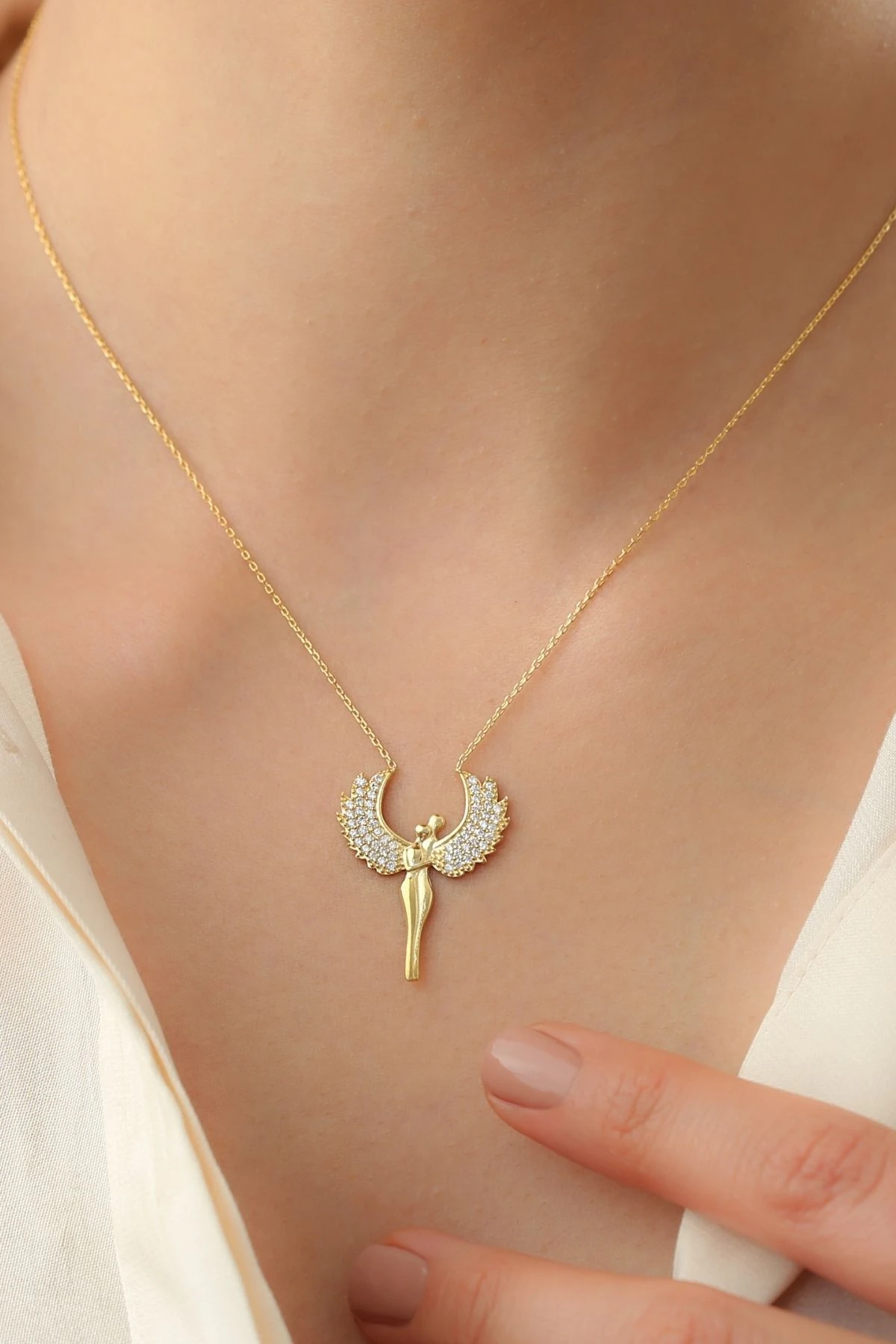 Gold Gümüş Aşk Kolye