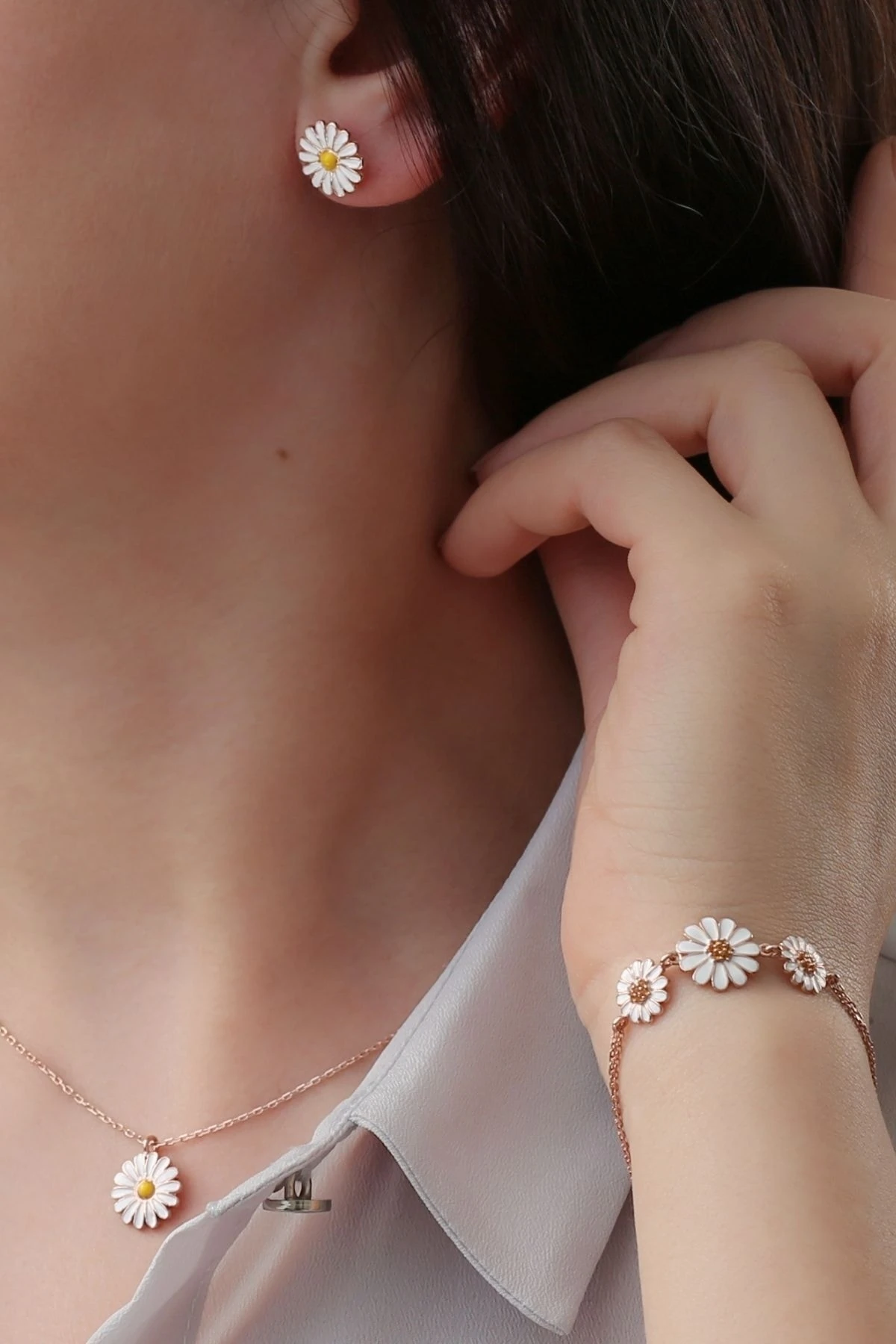 Gümüş Papatya Set