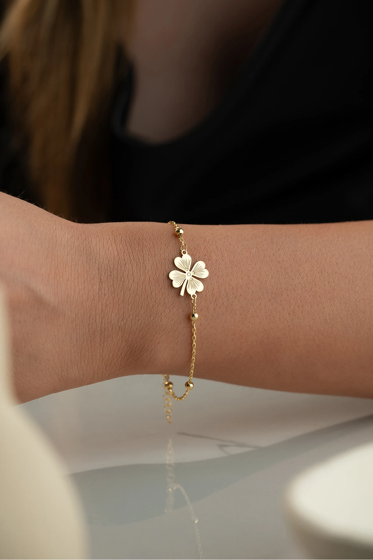 Gümüş Yonca Bileklik