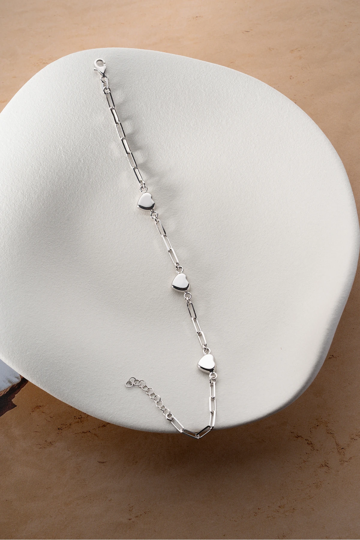 Gümüş Kalpli Bileklik