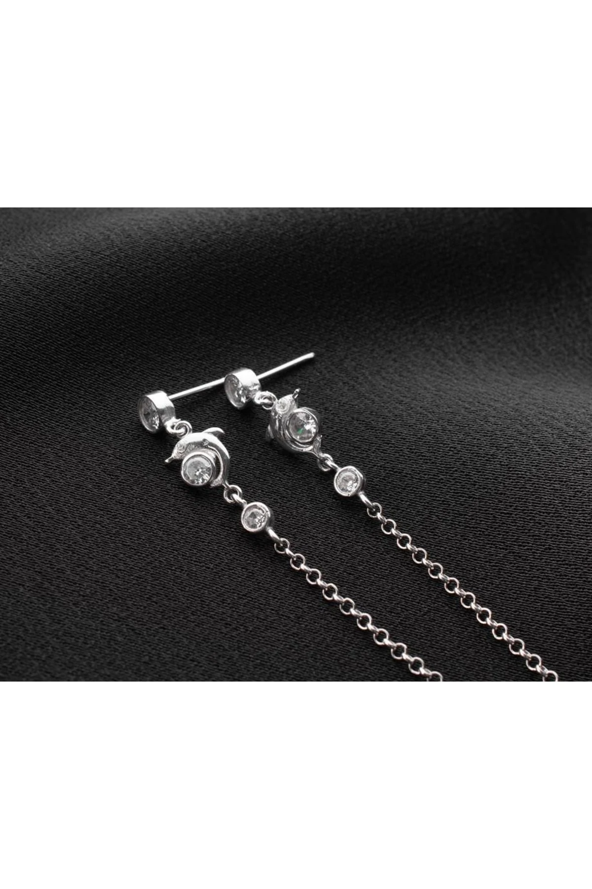 Gümüş Zincir Yunus Küpe