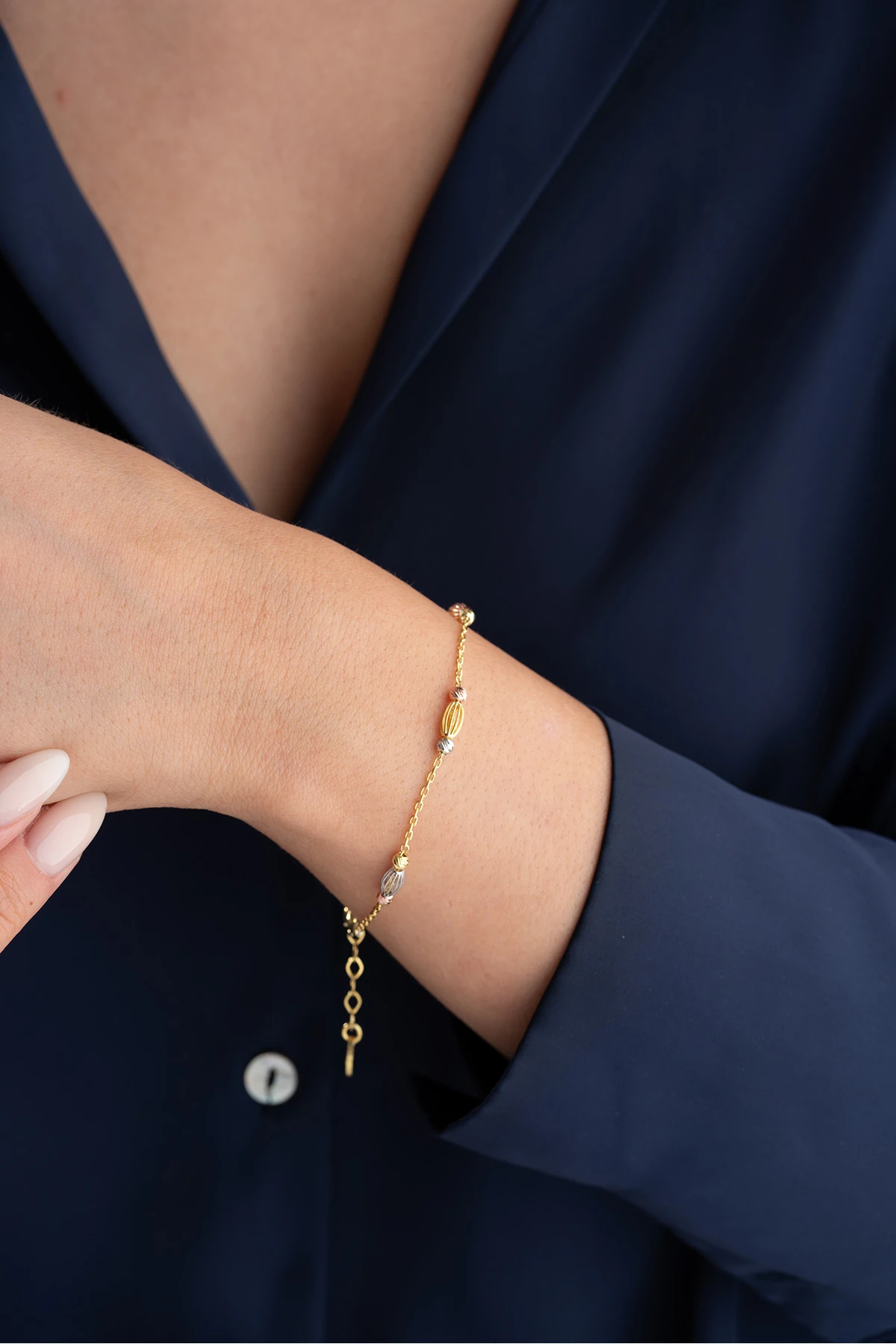 Gümüş 4 Kafesli Trend Dorika Bileklik