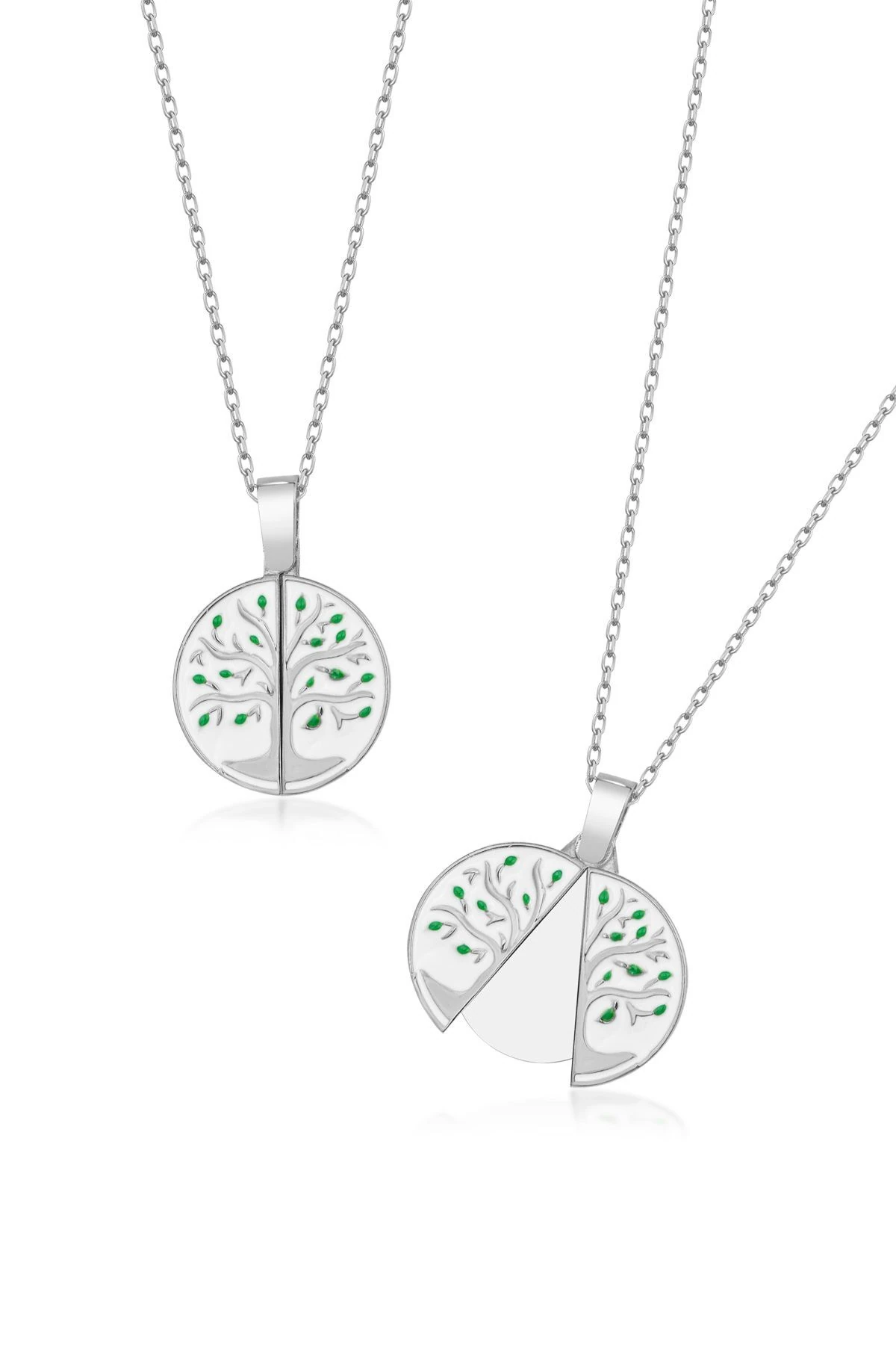 Gümüş Kişiye Özel Isimli Açılabilen Hayat Ağacı Kolye