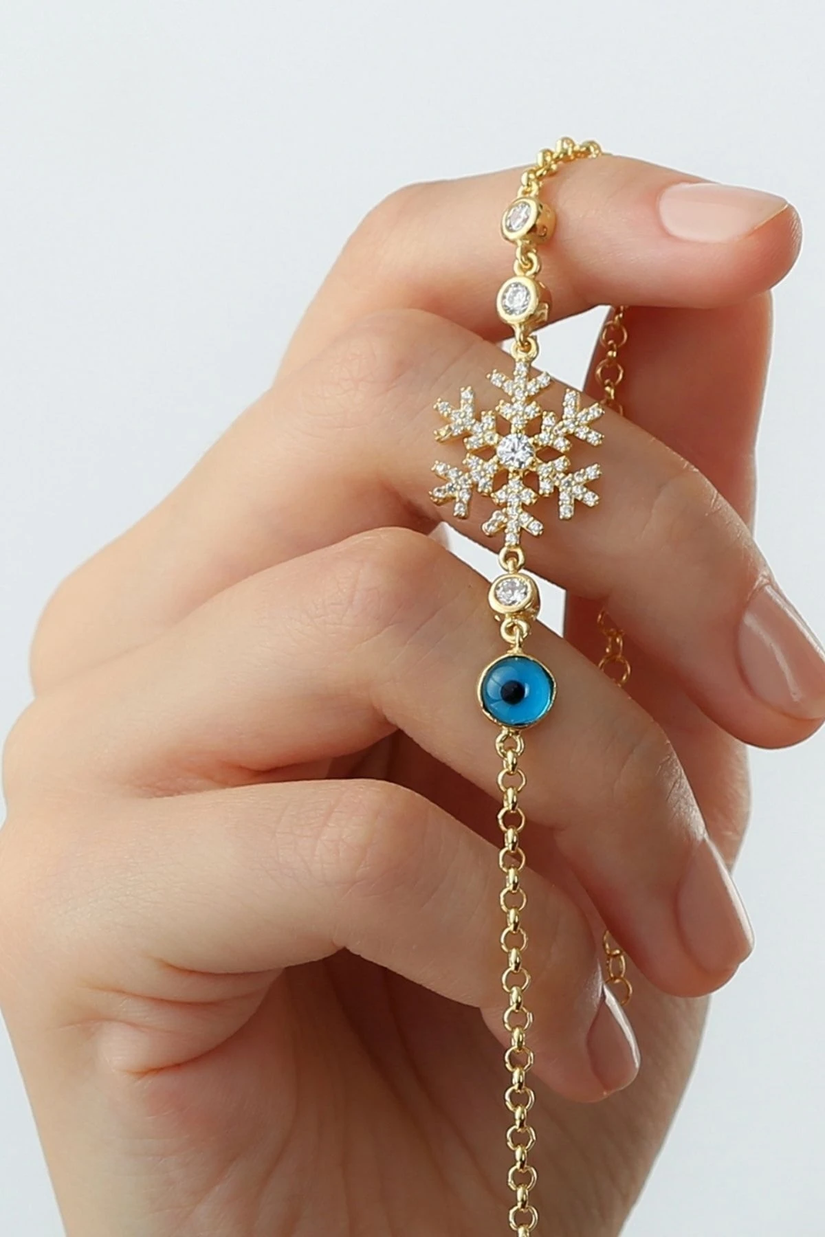 Gümüş Nazarlı Kartanesi Bileklik