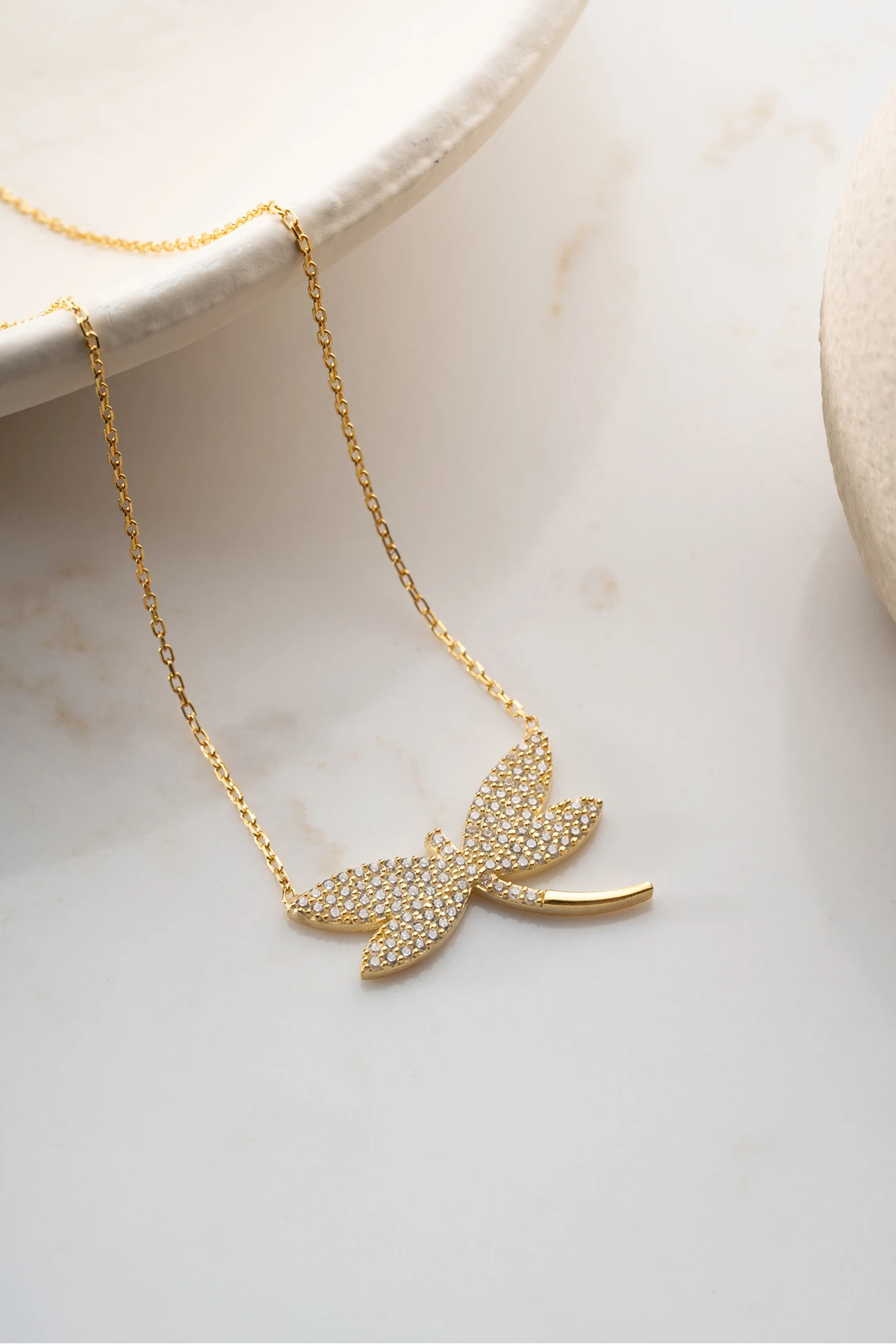 Gümüş Yusufçuk Kolye