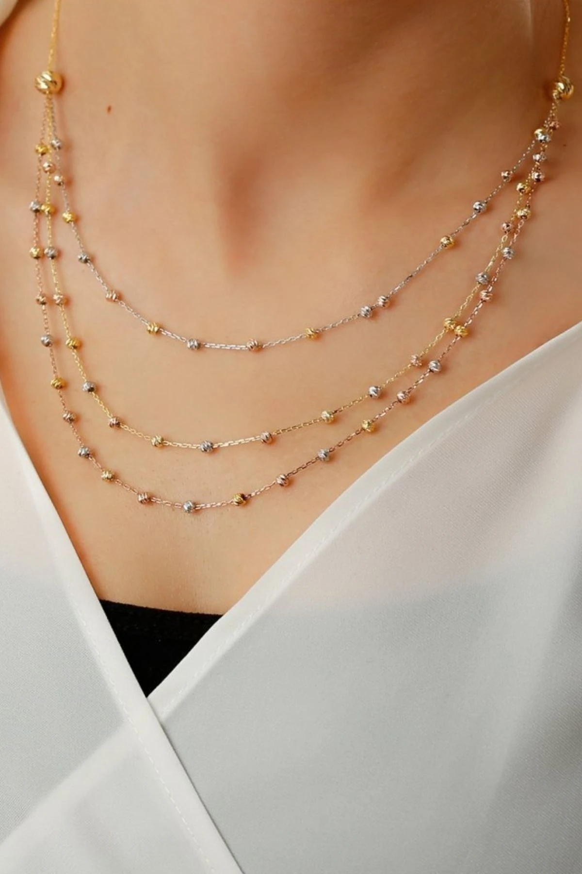 Rose Gold Dorika Gümüş Kolye