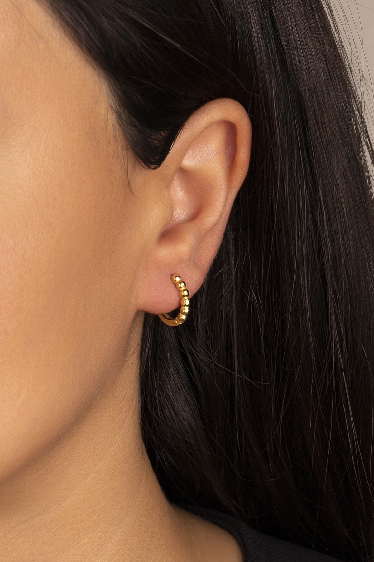 Taşsız Halka Gümüş Küpe