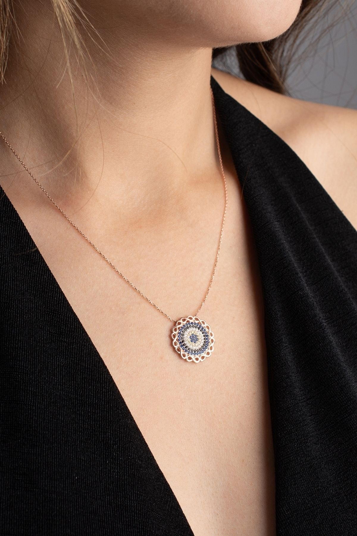 Gümüş Nazar Kolye