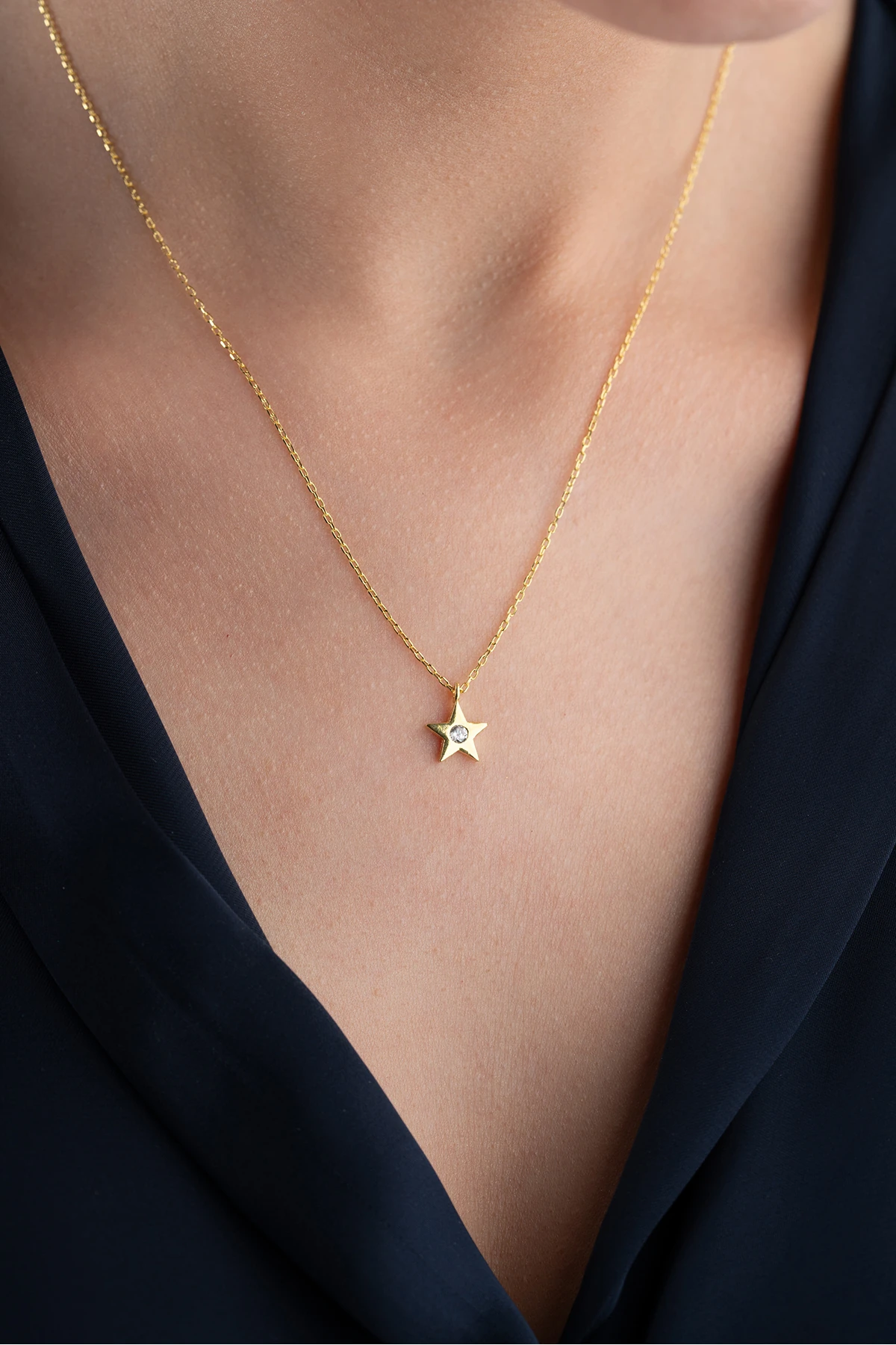 Gümüş Yıldız Kolye