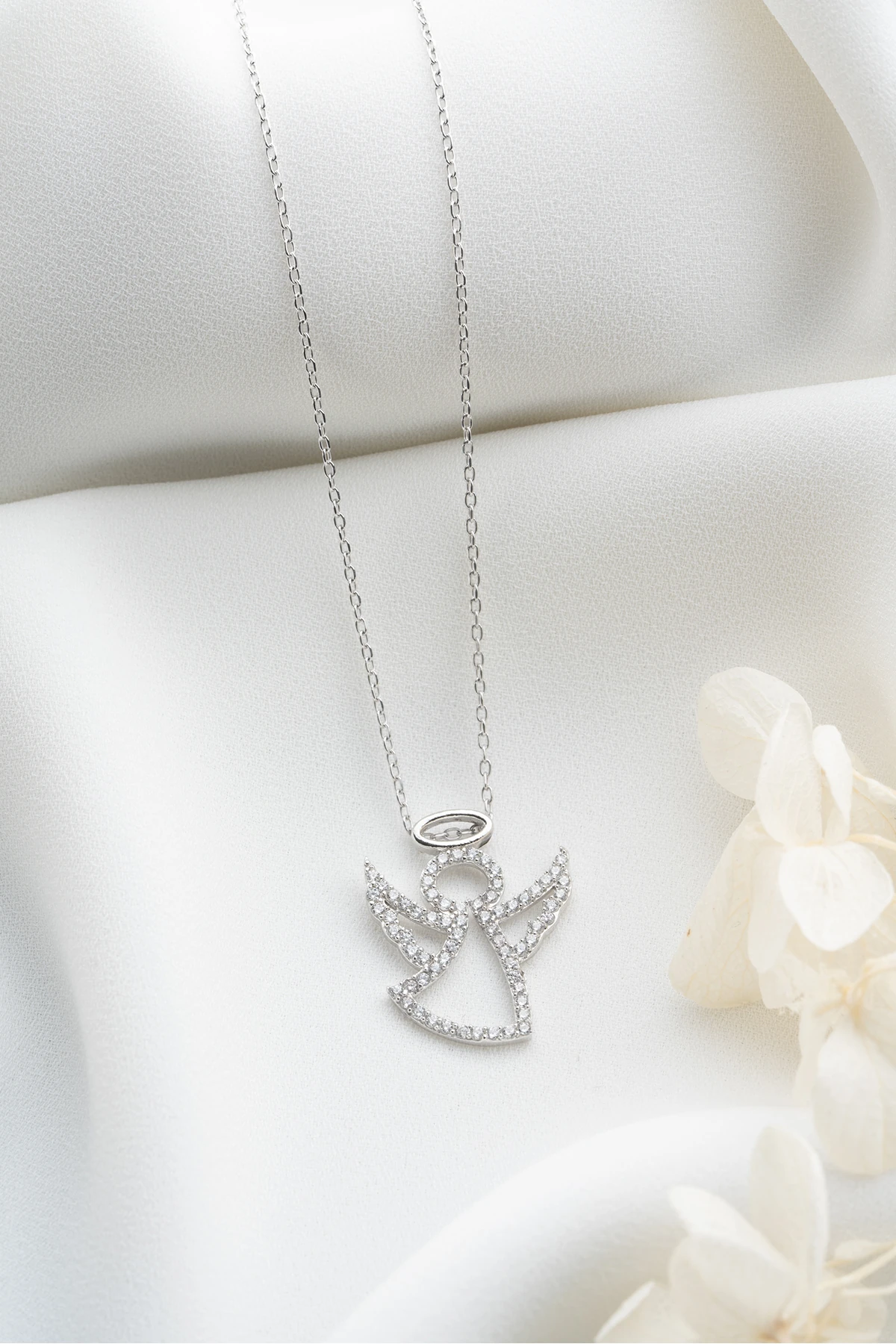 Gümüş Melek Kolye