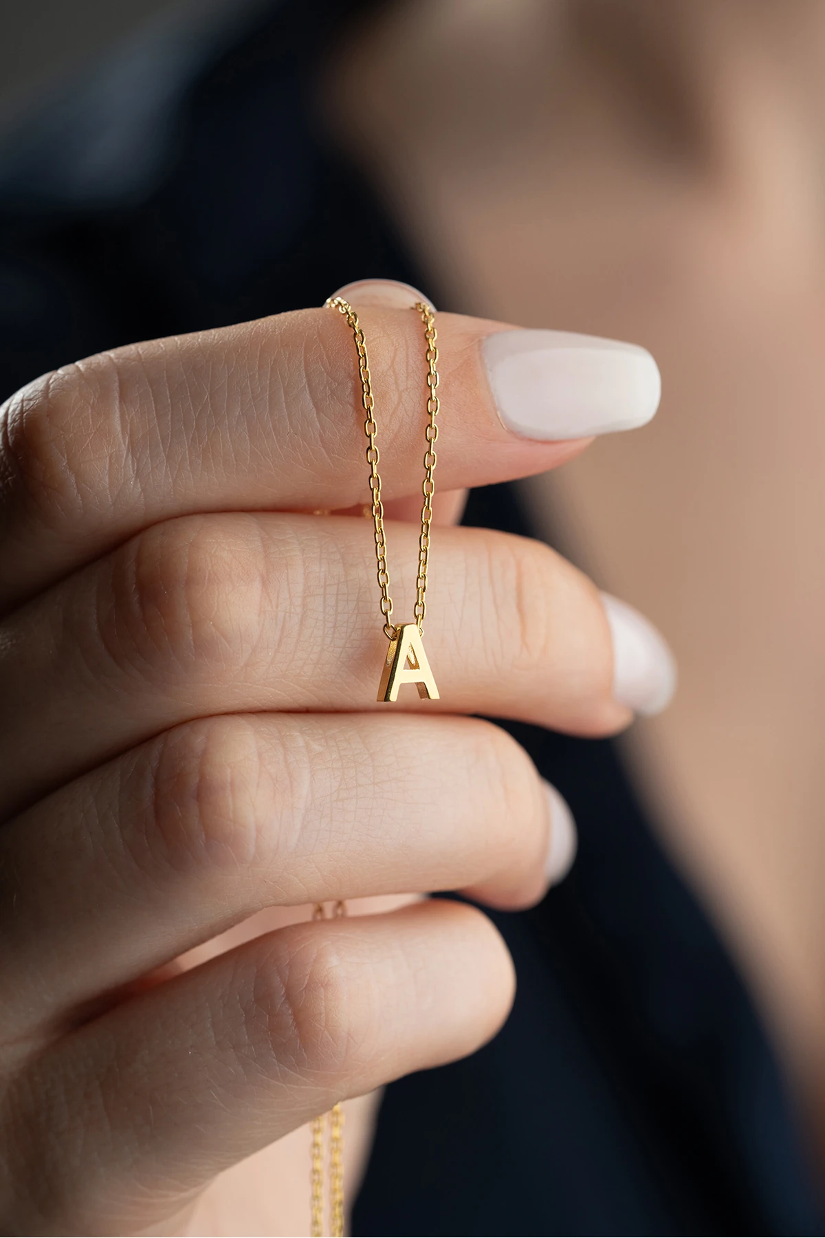 Gümüş Kişiye Özel Harf Kolye