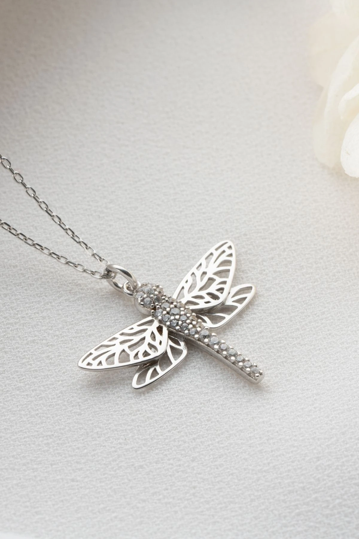 Gümüş Gold Zirkon Taşlı Yusufçuk Kolye