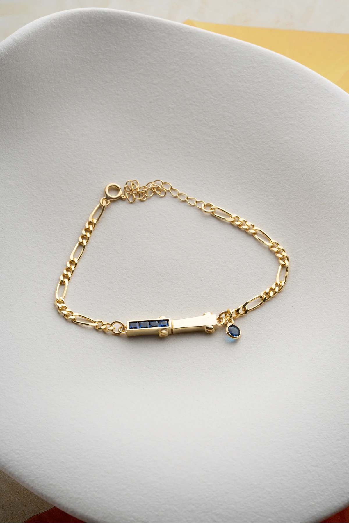 Gümüş Mavi Baget Taşlı Bileklik