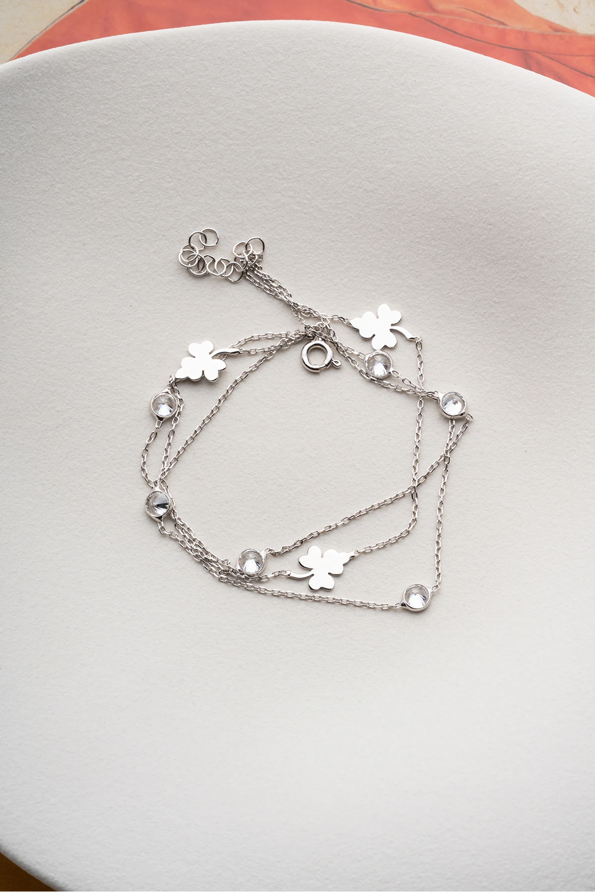 Gümüş Yonca Model Bileklik