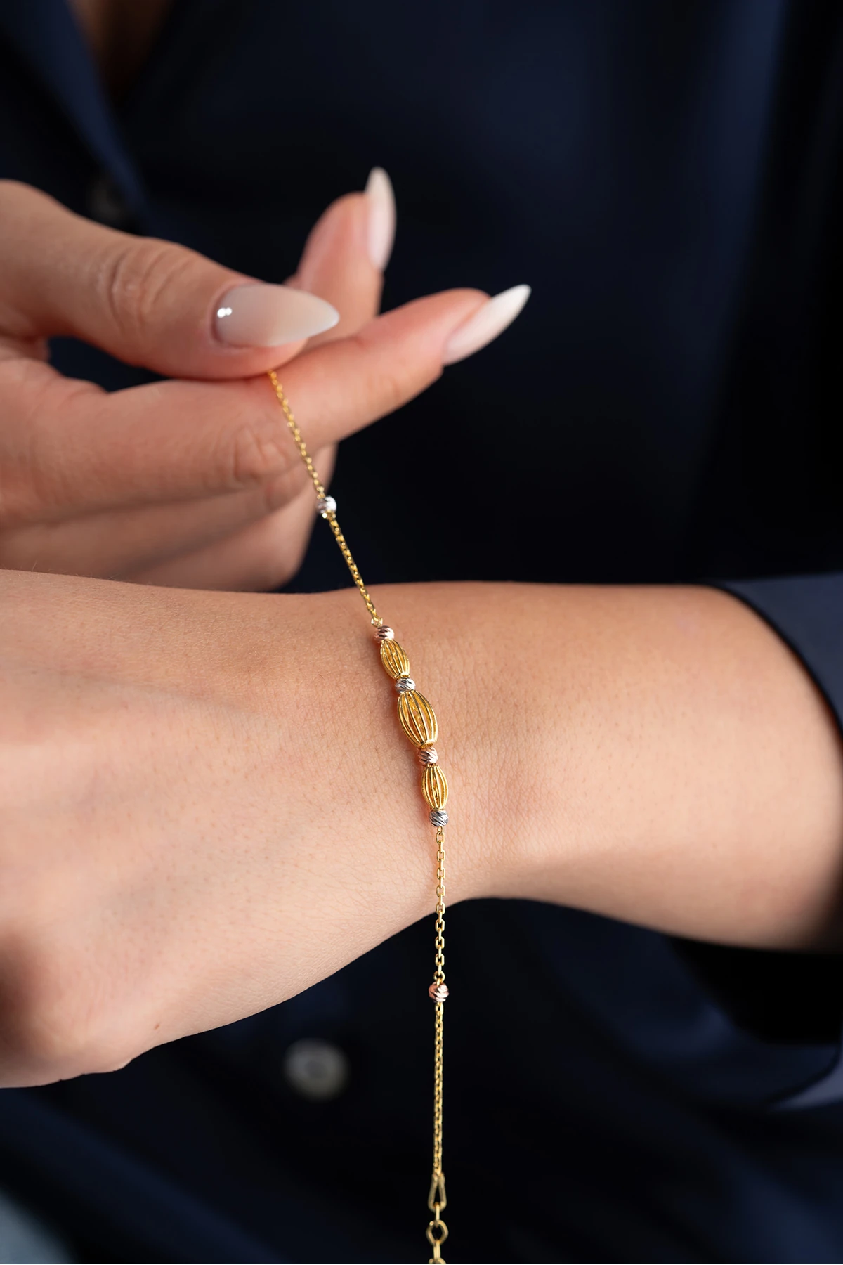 Gümüş 3 Kafesli Dorika Bileklik