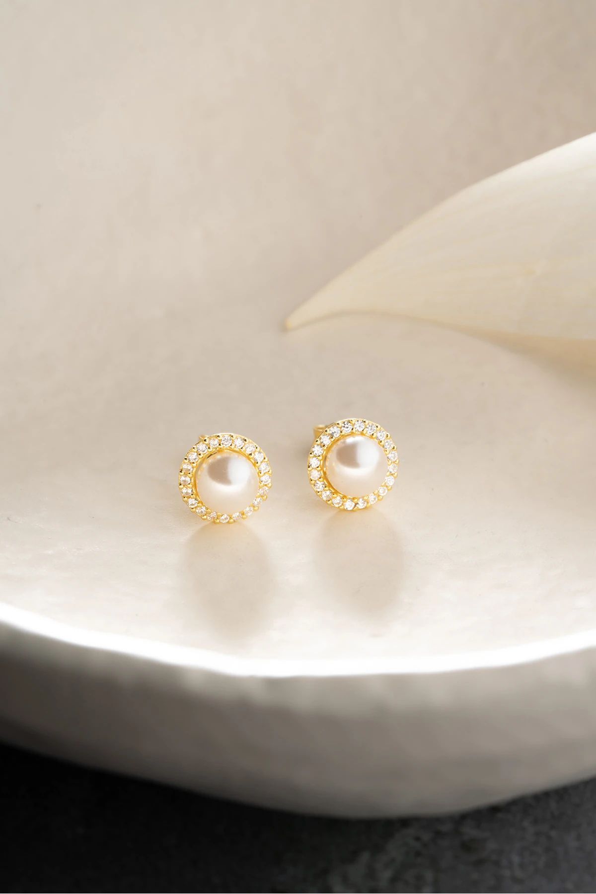 Gümüş İnci Küpesi