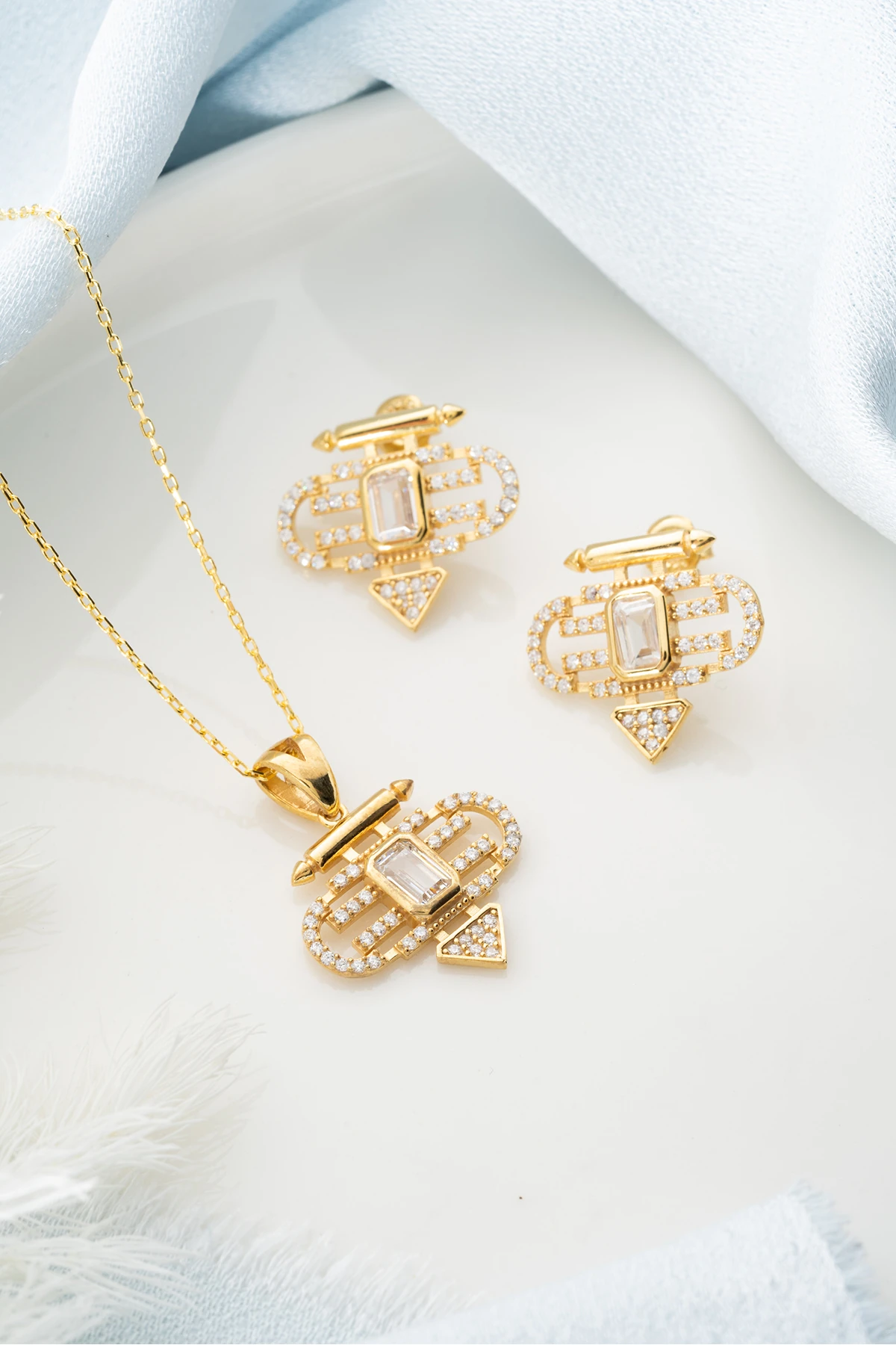 Gümüş Şeyma (Kolye-Küpe) Seti