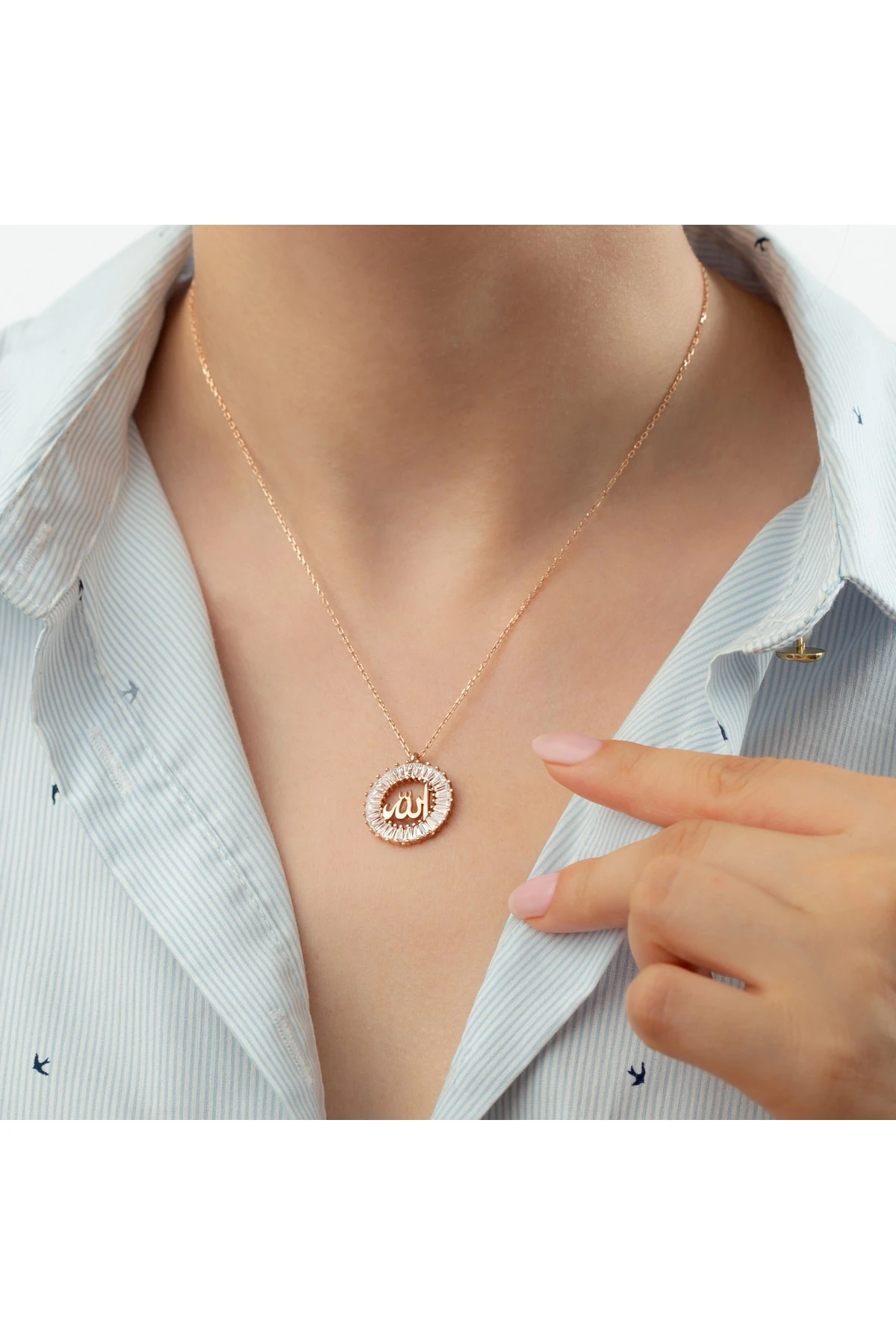 Gümüş Allah Lafzı Kolye