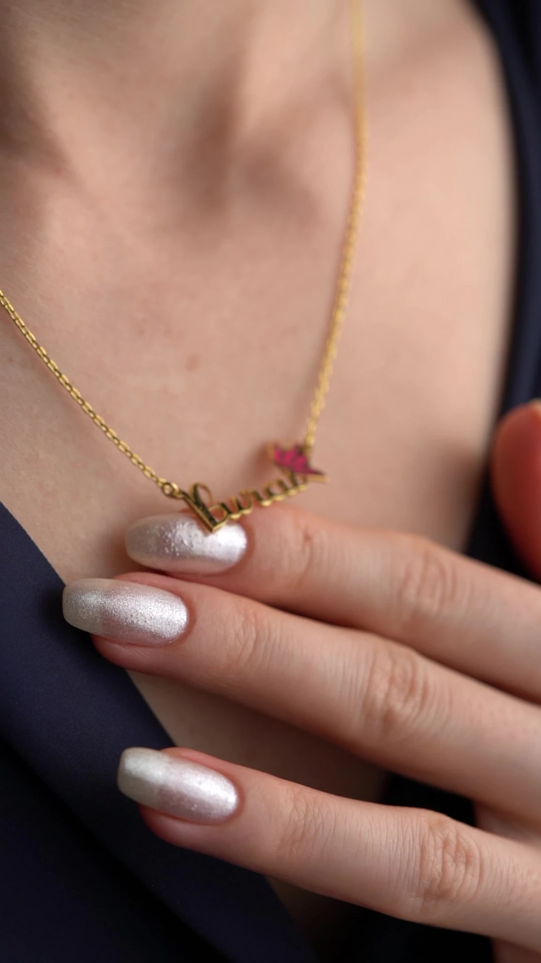 Gümüş İsimli Kanat Kolye