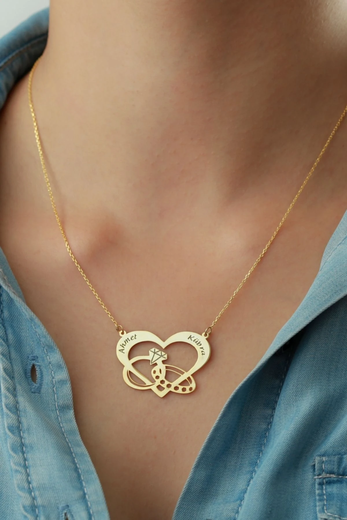 Gümüş Isimli Evlilik Kolyesi