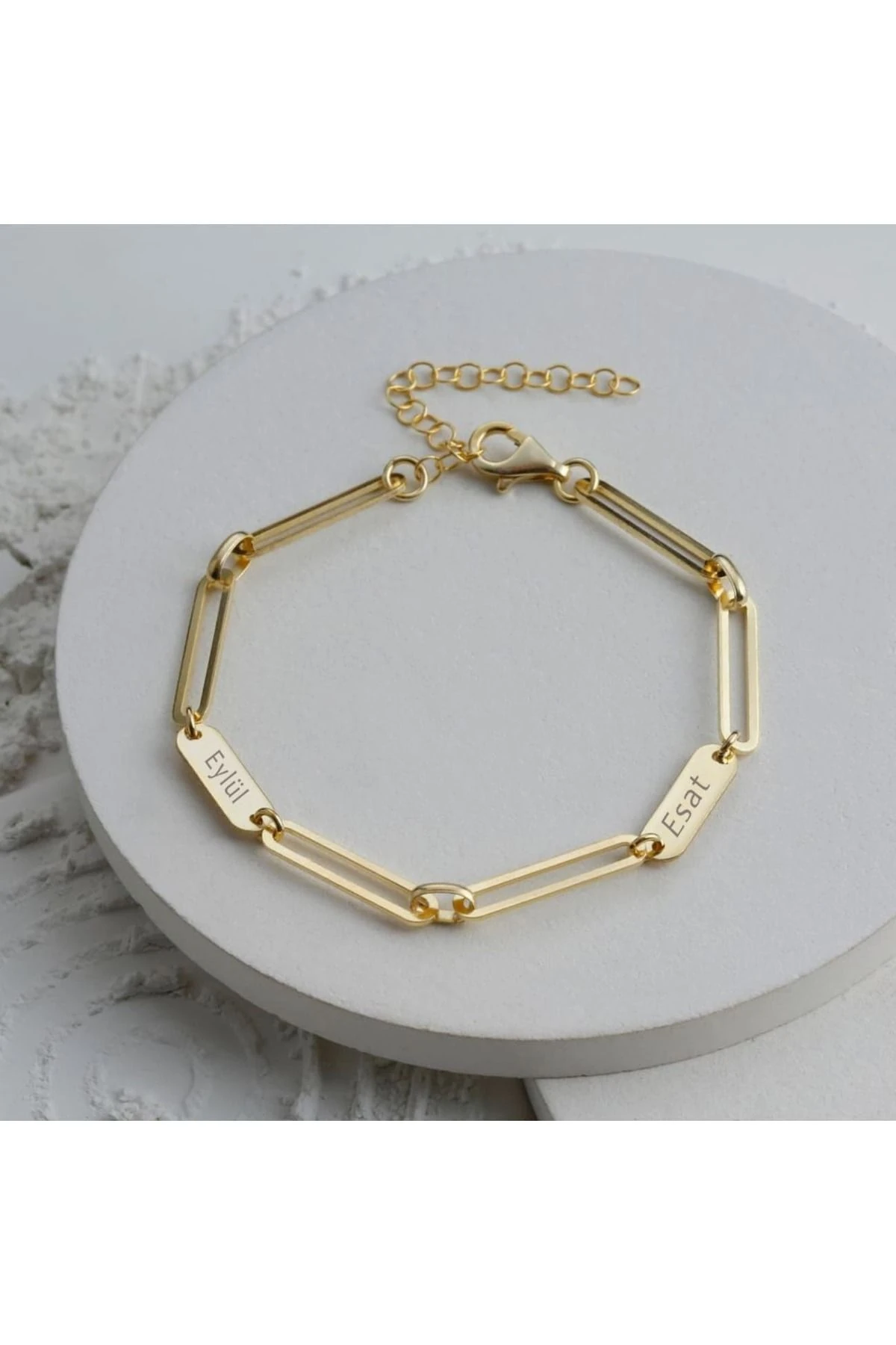 Gümüş Isimli Ataç Zincir Bileklik