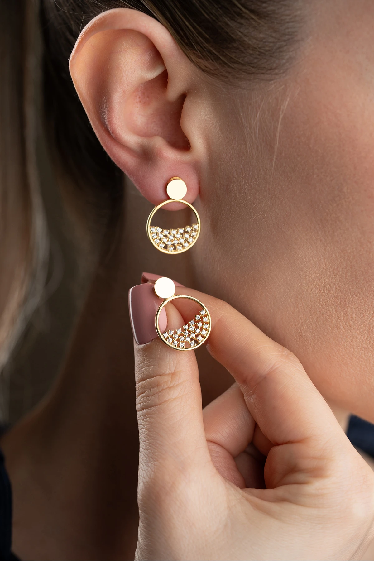 Gümüş Trend Model Küpe