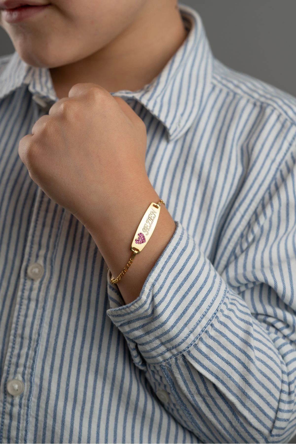 Gümüş İsimli Çocuk Bilekliği