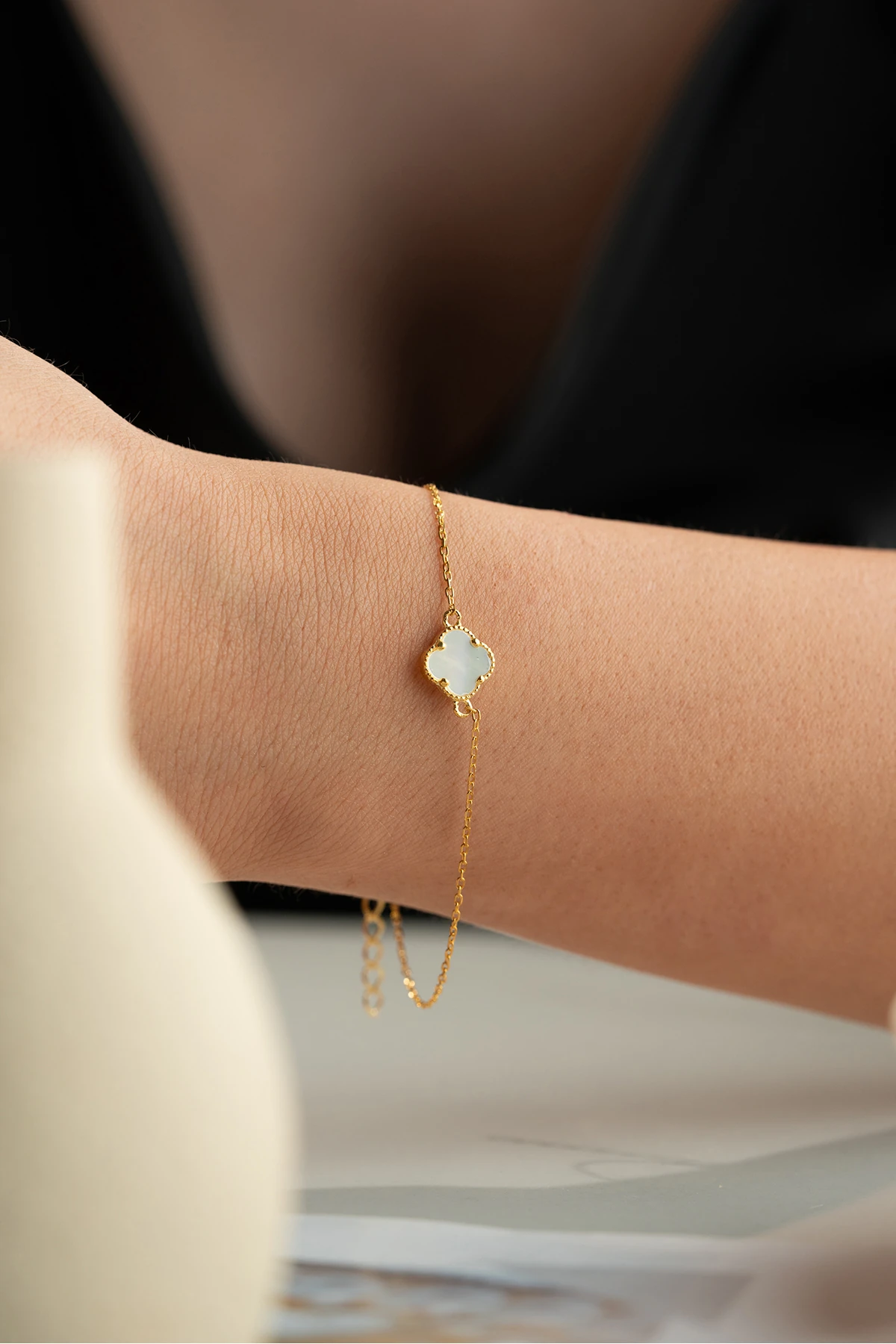 Gümüş Yonca Bileklik