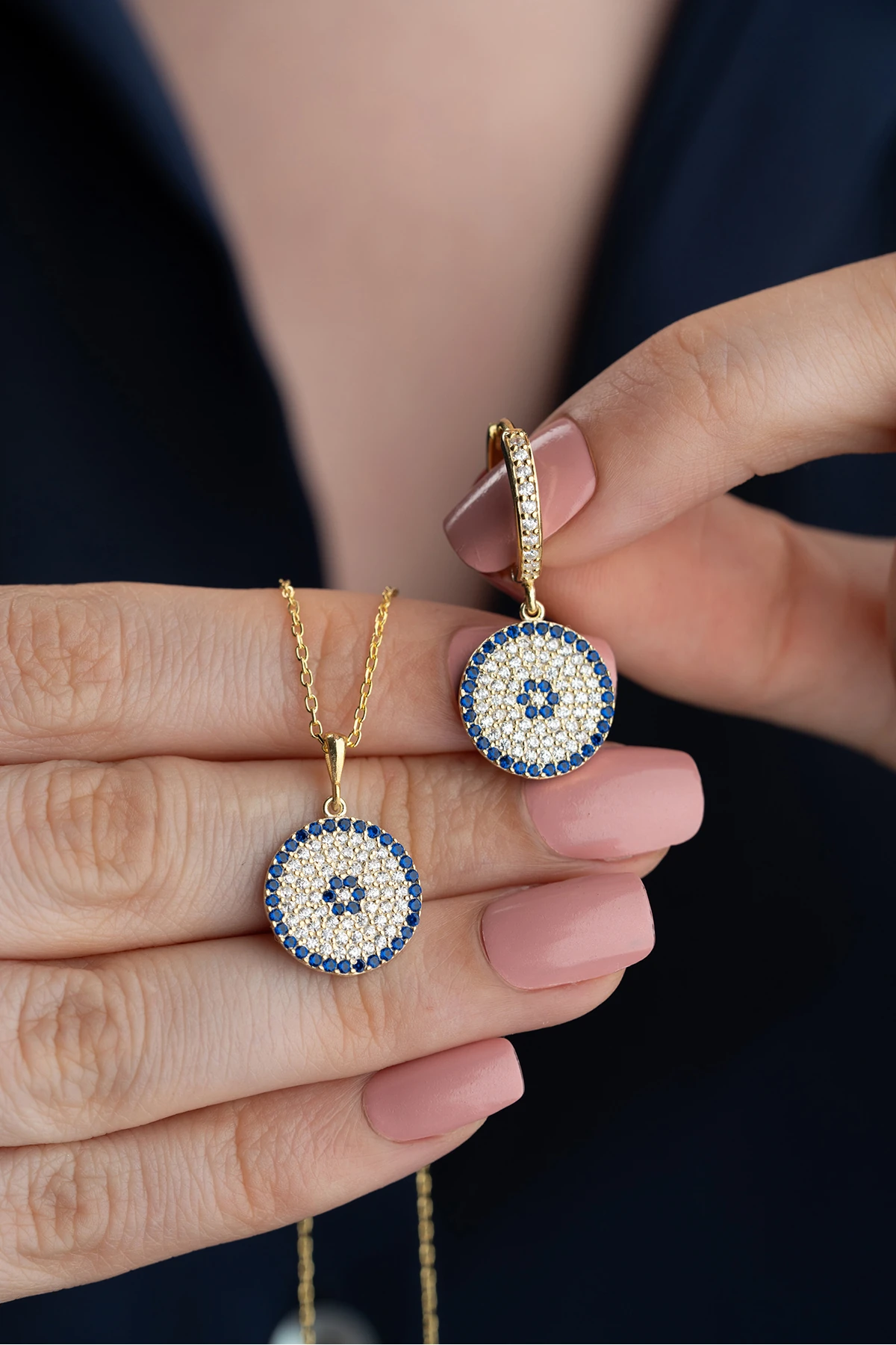 Gümüş Nazarlı Takı Seti