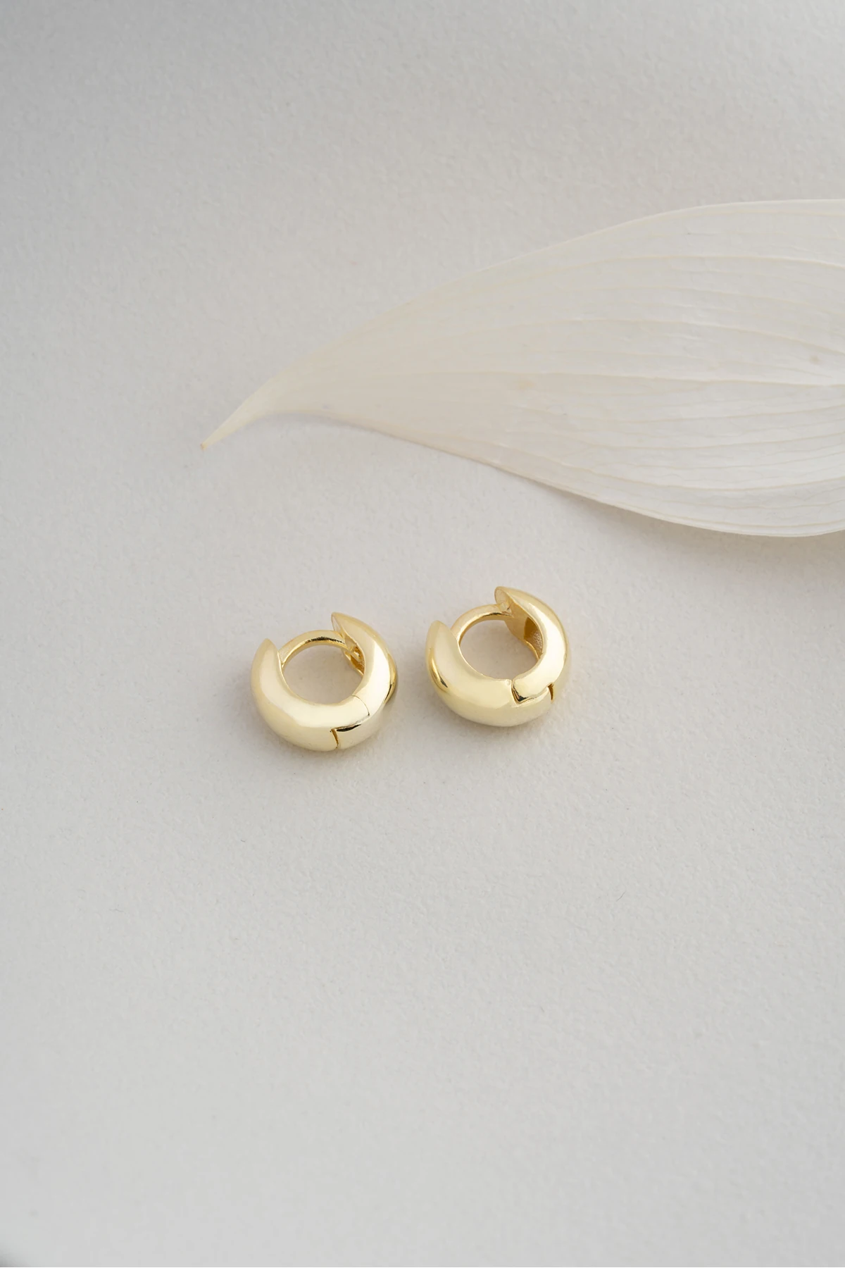 Gümüş Gold Halka Küpe