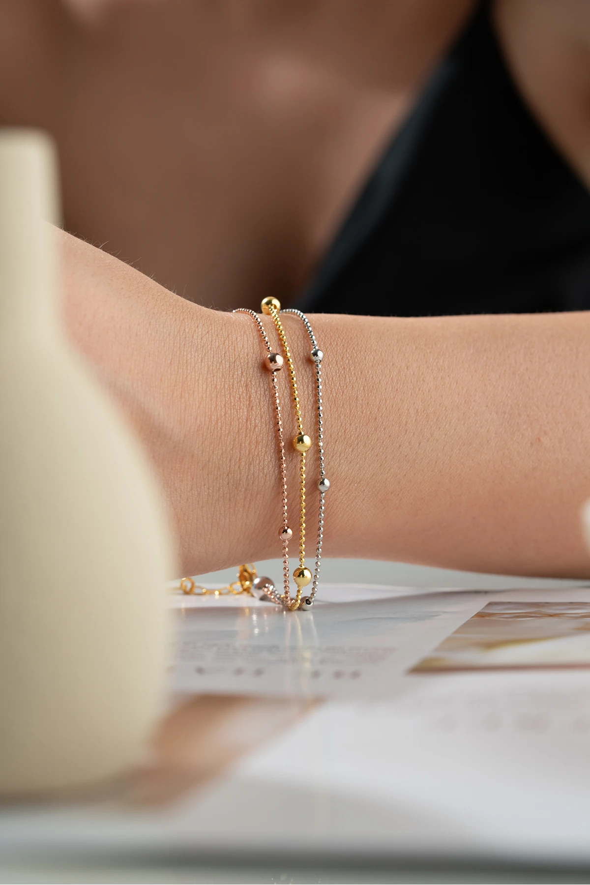 Gümüş Dorika Toplu Zincir Bileklik