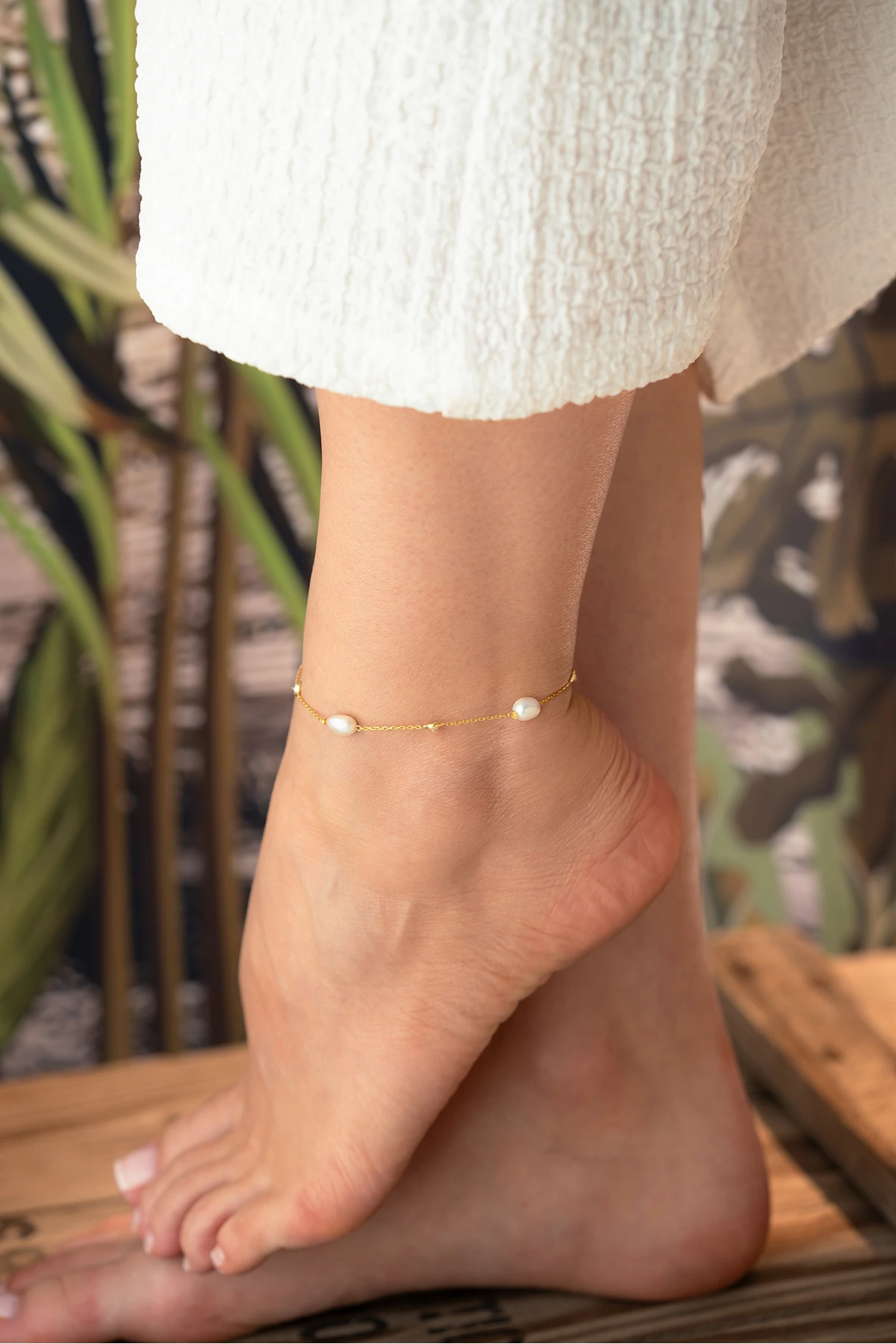 Gümüş İnci Model Halhal