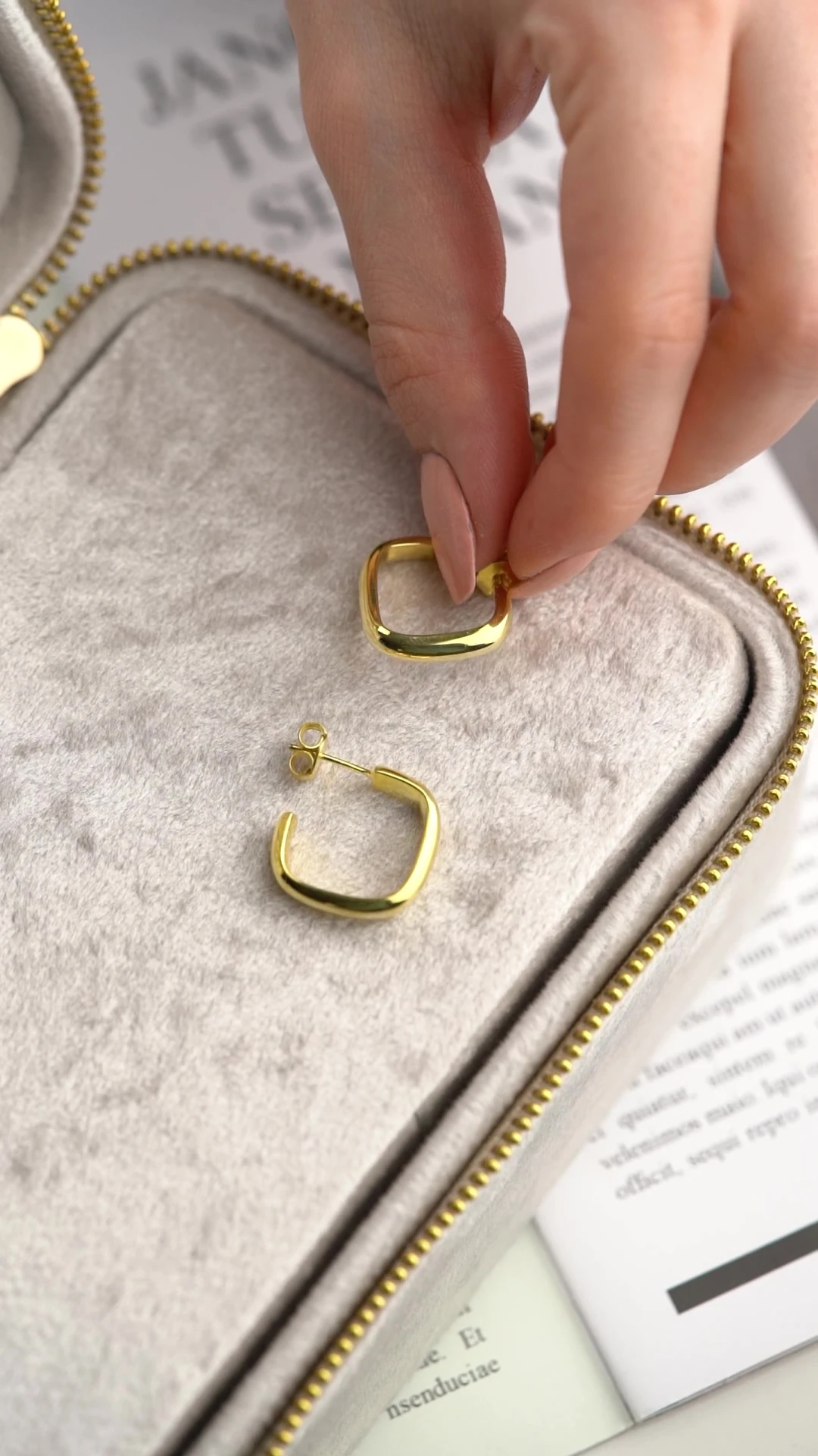 Gümüş Gold Halka Küpe